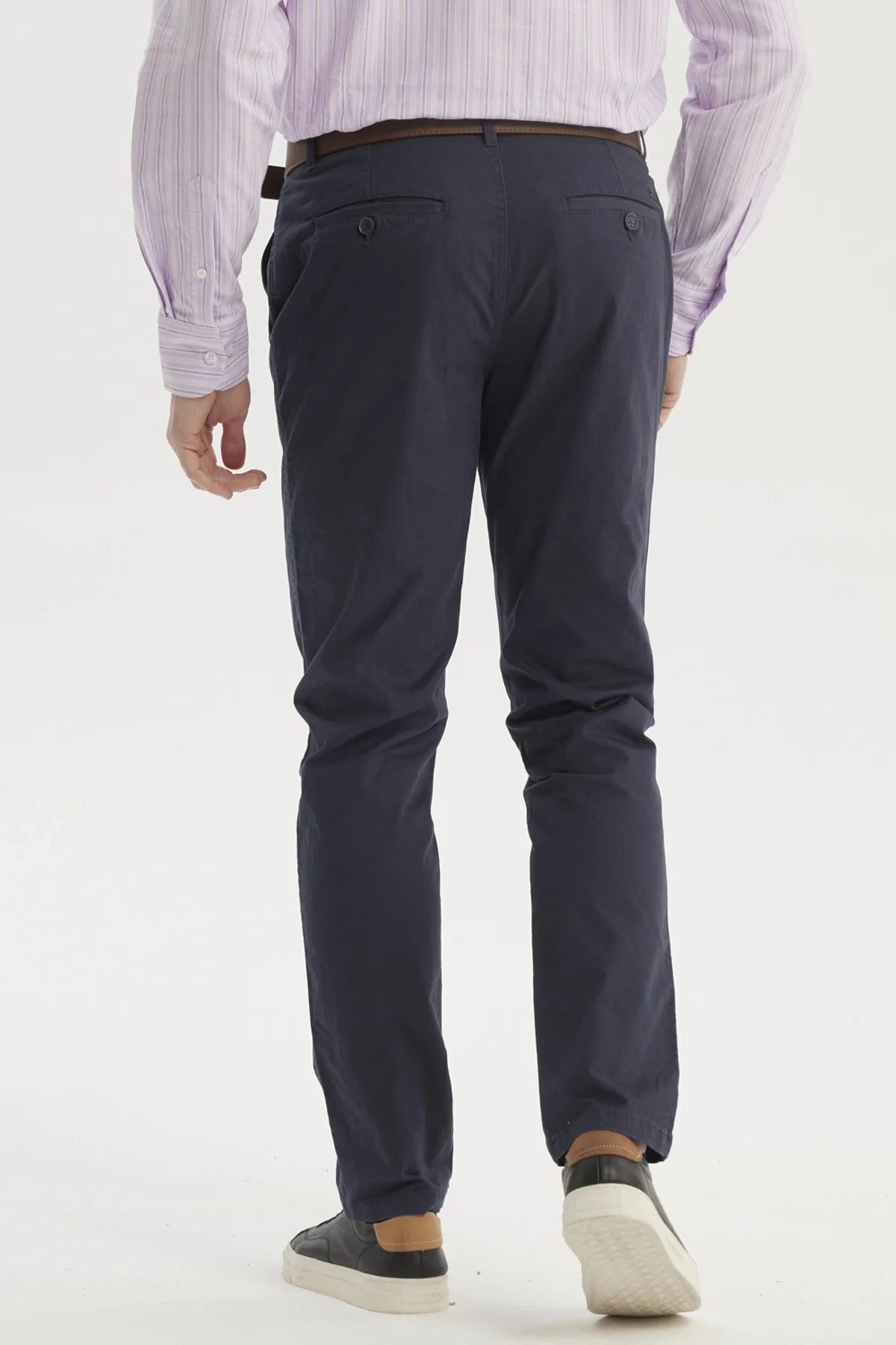 Pantalón Hombre Chino Cinturón Azul Marino - Image 3