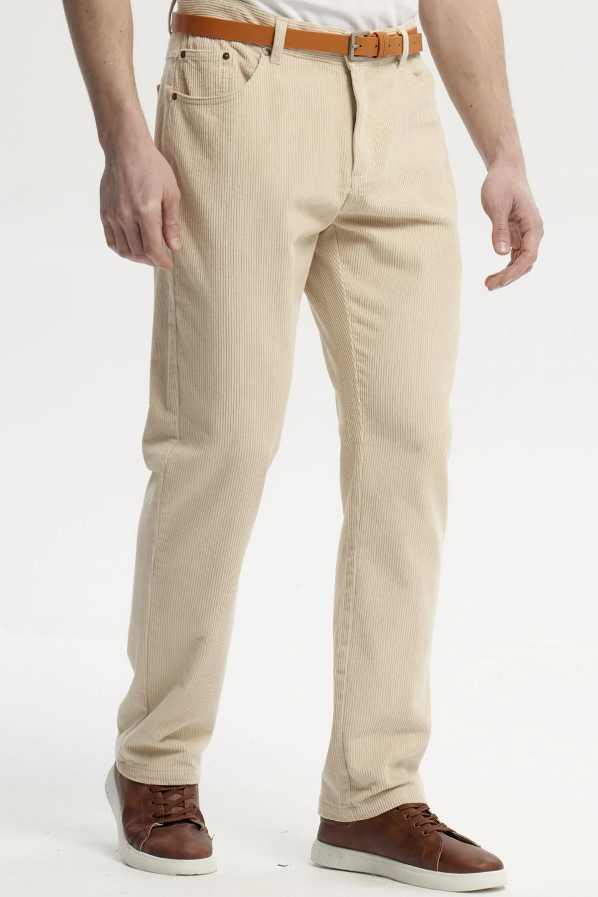 Pantalón Hombre Cotelé Beige - Image 2