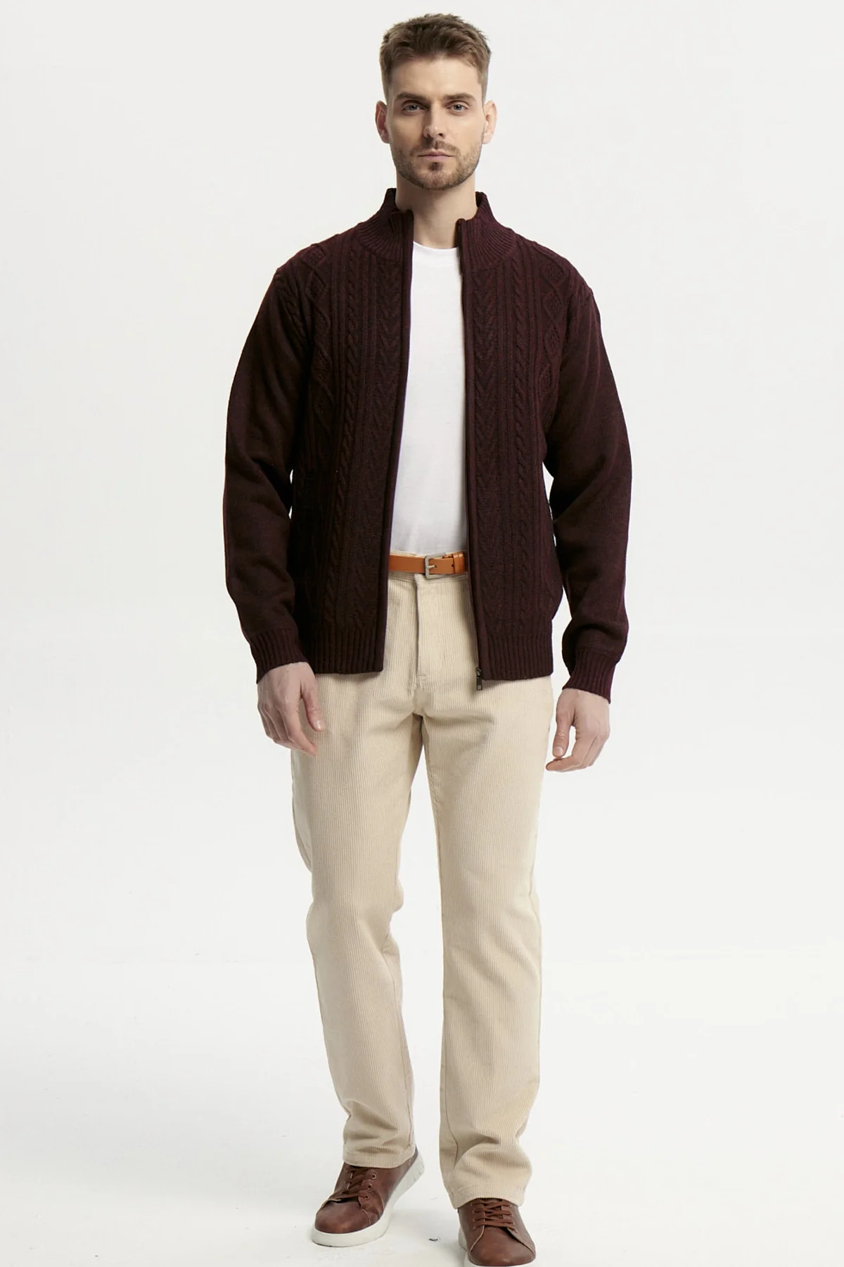 Pantalón Hombre Cotelé Beige - Image 4
