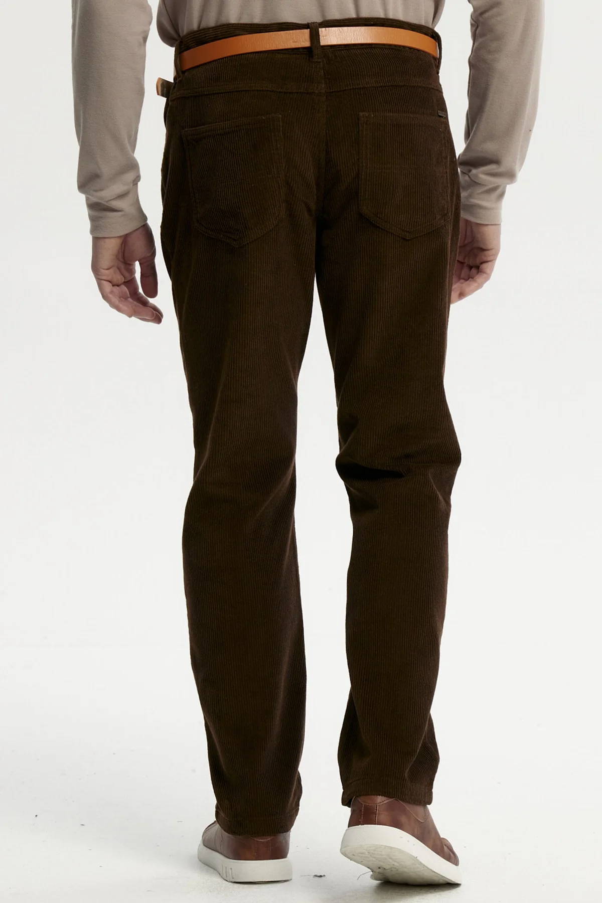Pantalón Hombre Cotelé Café Oscuro - Image 3