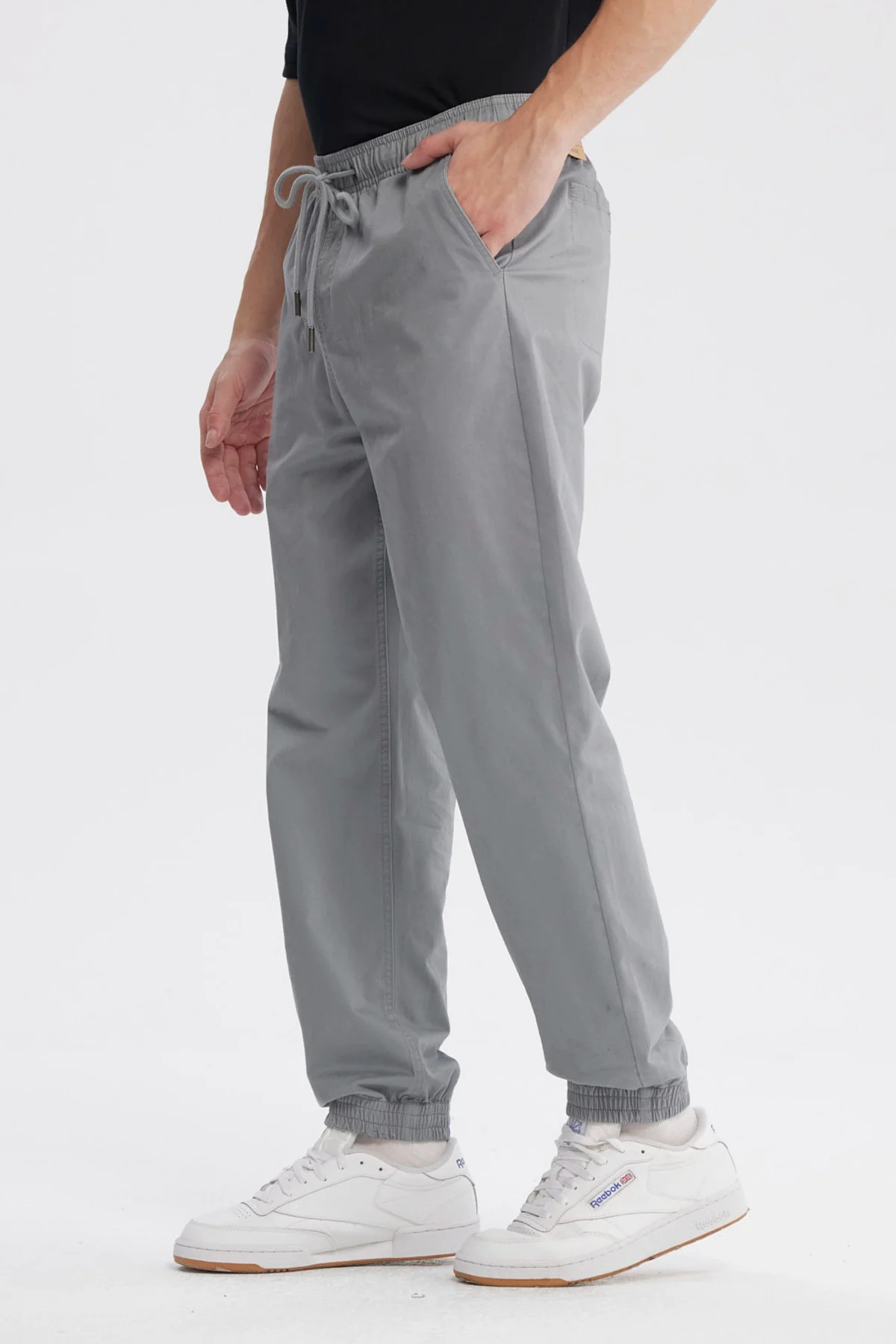 Pantalón Hombre Jogger Twill Gris - Image 2