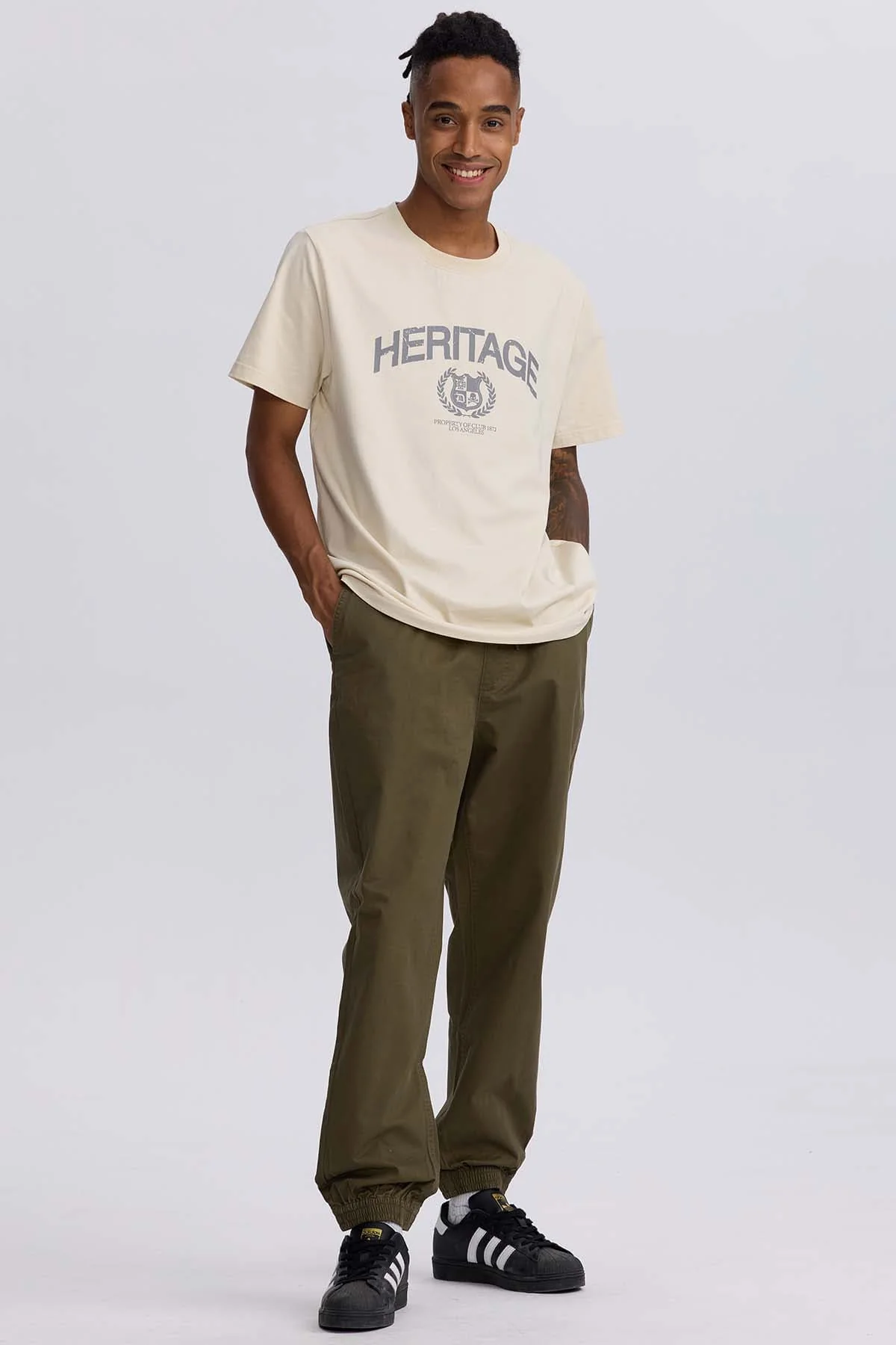 Pantalón Hombre Jogger Twill Verde Olivo - Image 4