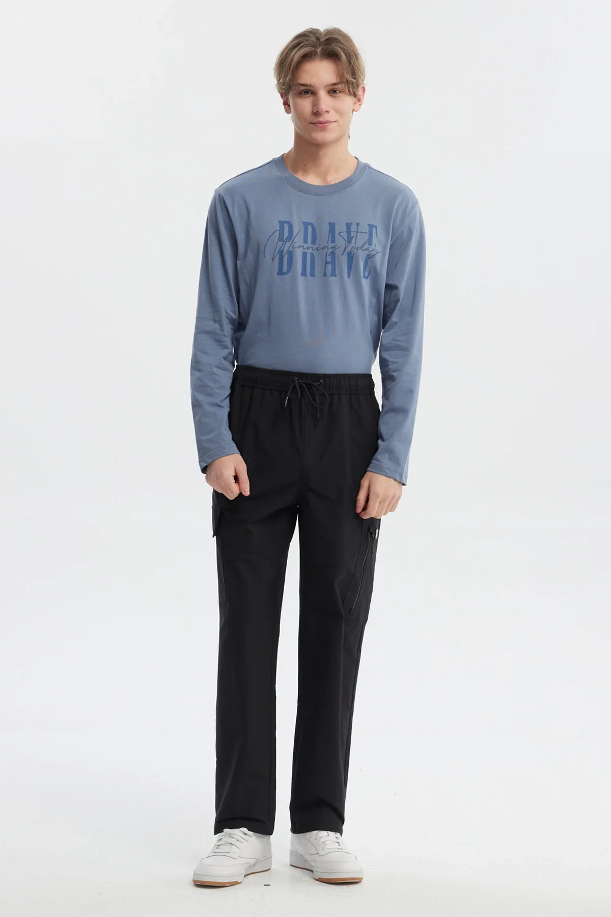 Pantalón Hombre Juvenil Calce Recto Negro - Image 4