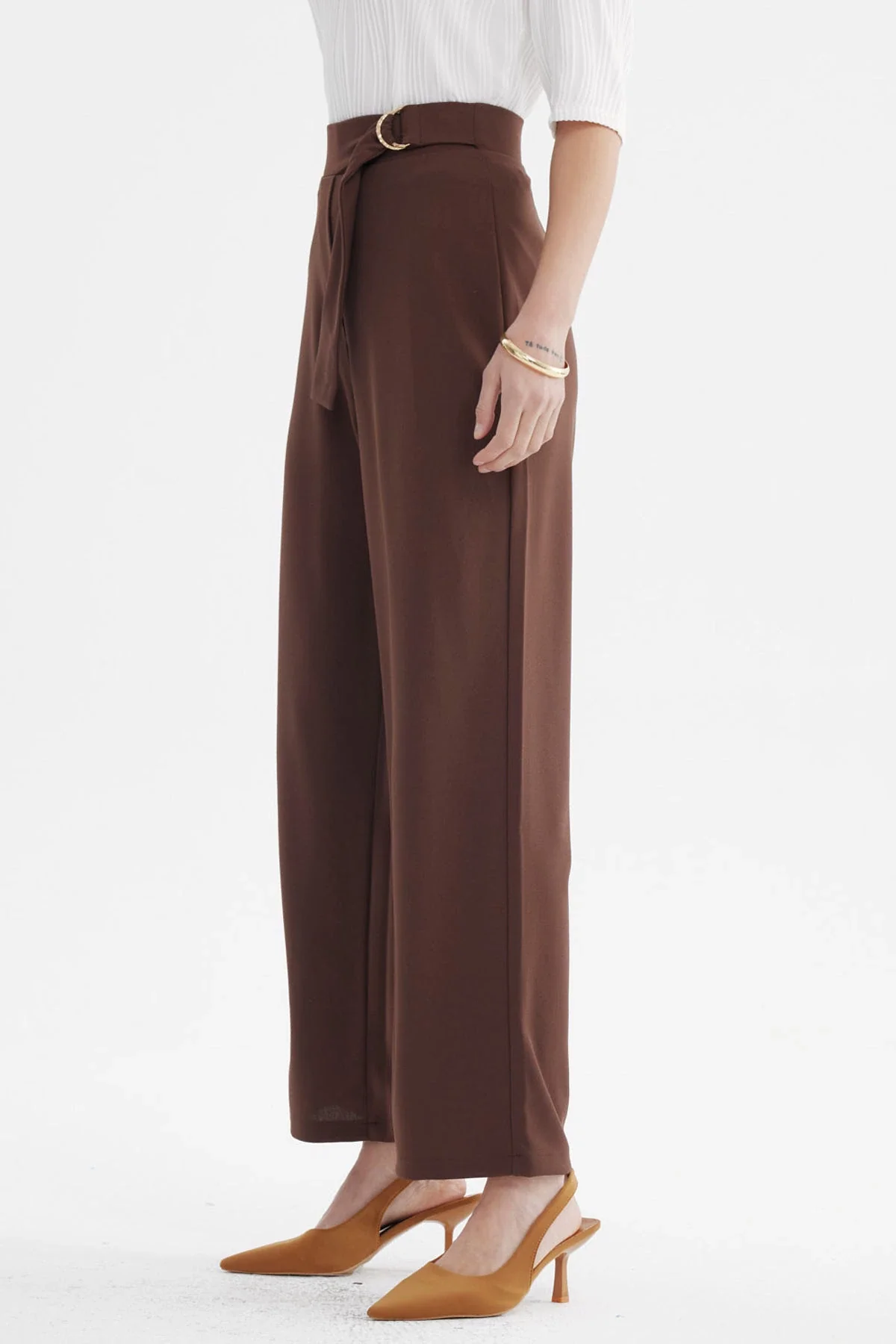 Pantalón Mujer Calce Recto Chocolate - Image 2