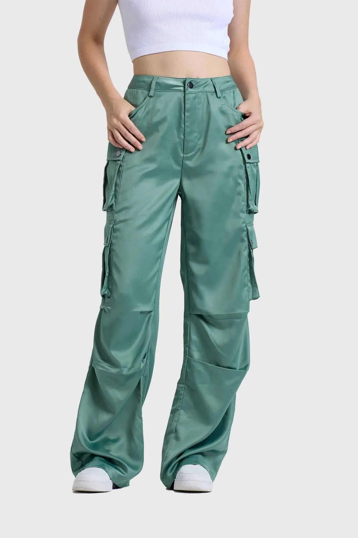 Pantalón Mujer Cargo Verde - Image 5