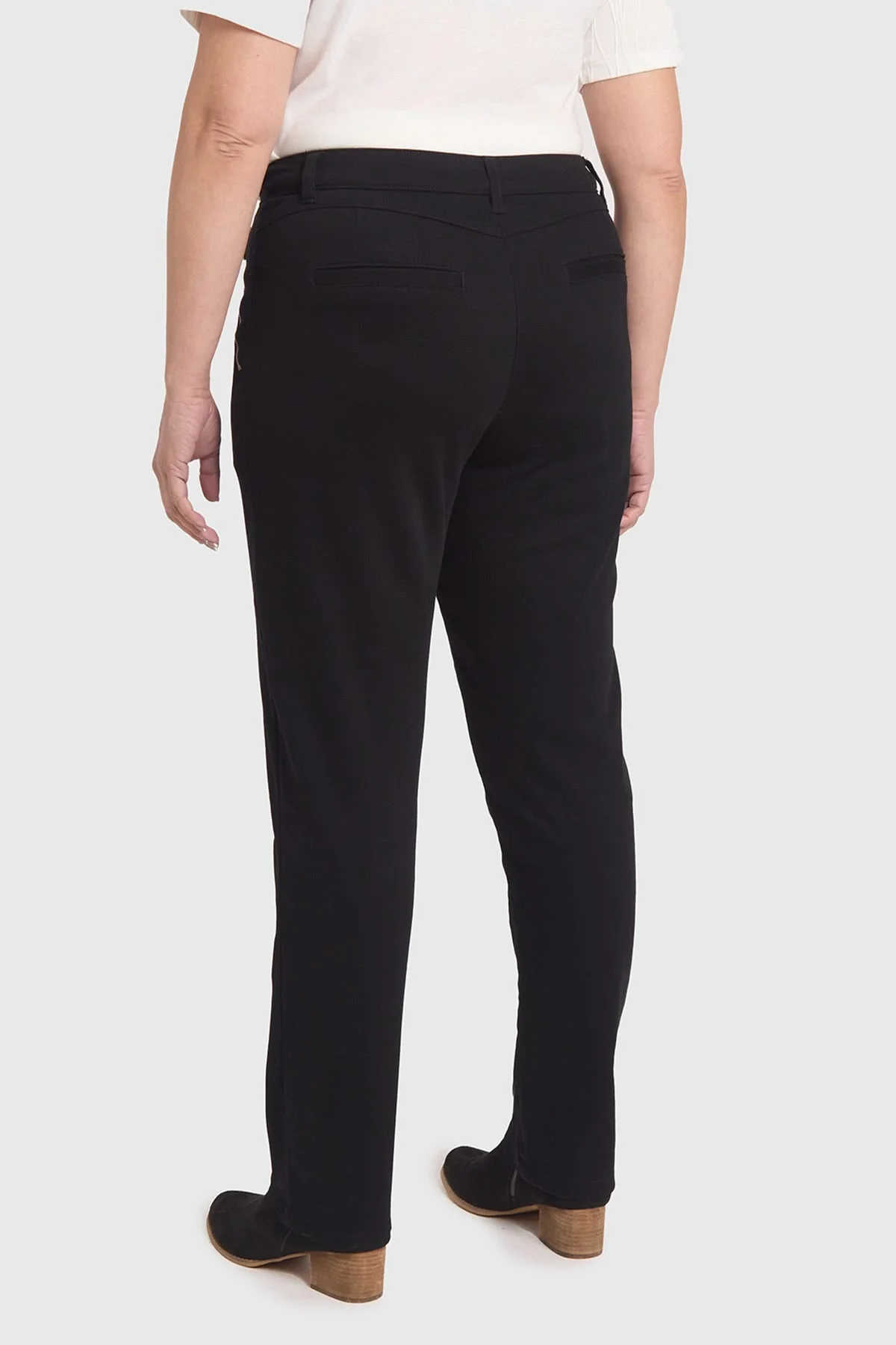 Pantalón Mujer Con Bolsillos Negro - Image 3