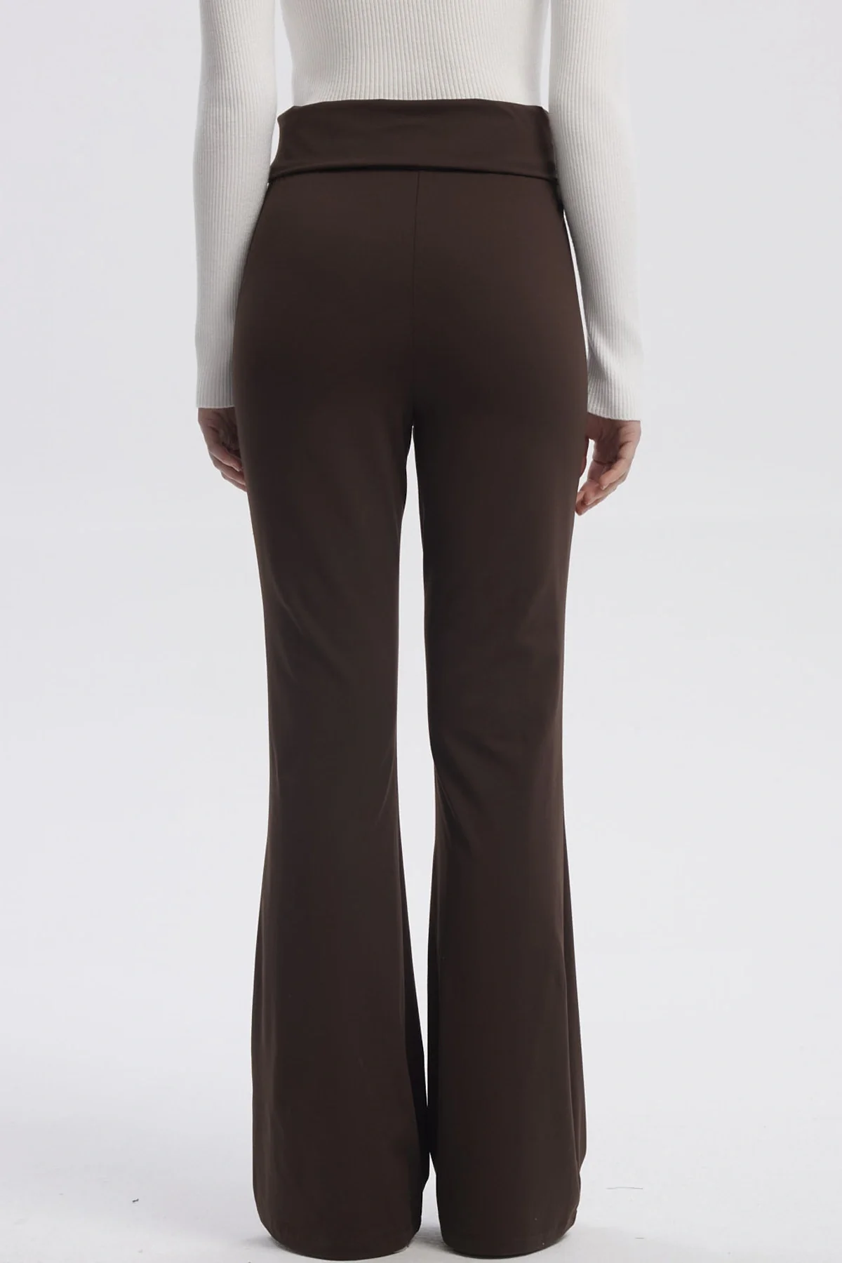 Pantalón Mujer Flare Café Oscuro - Image 3