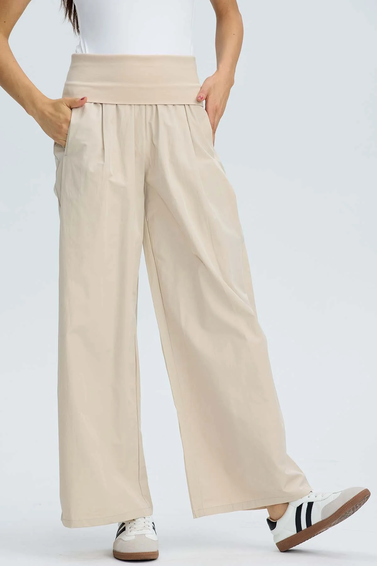 Pantalón Mujer Pretina Beige - Image 2