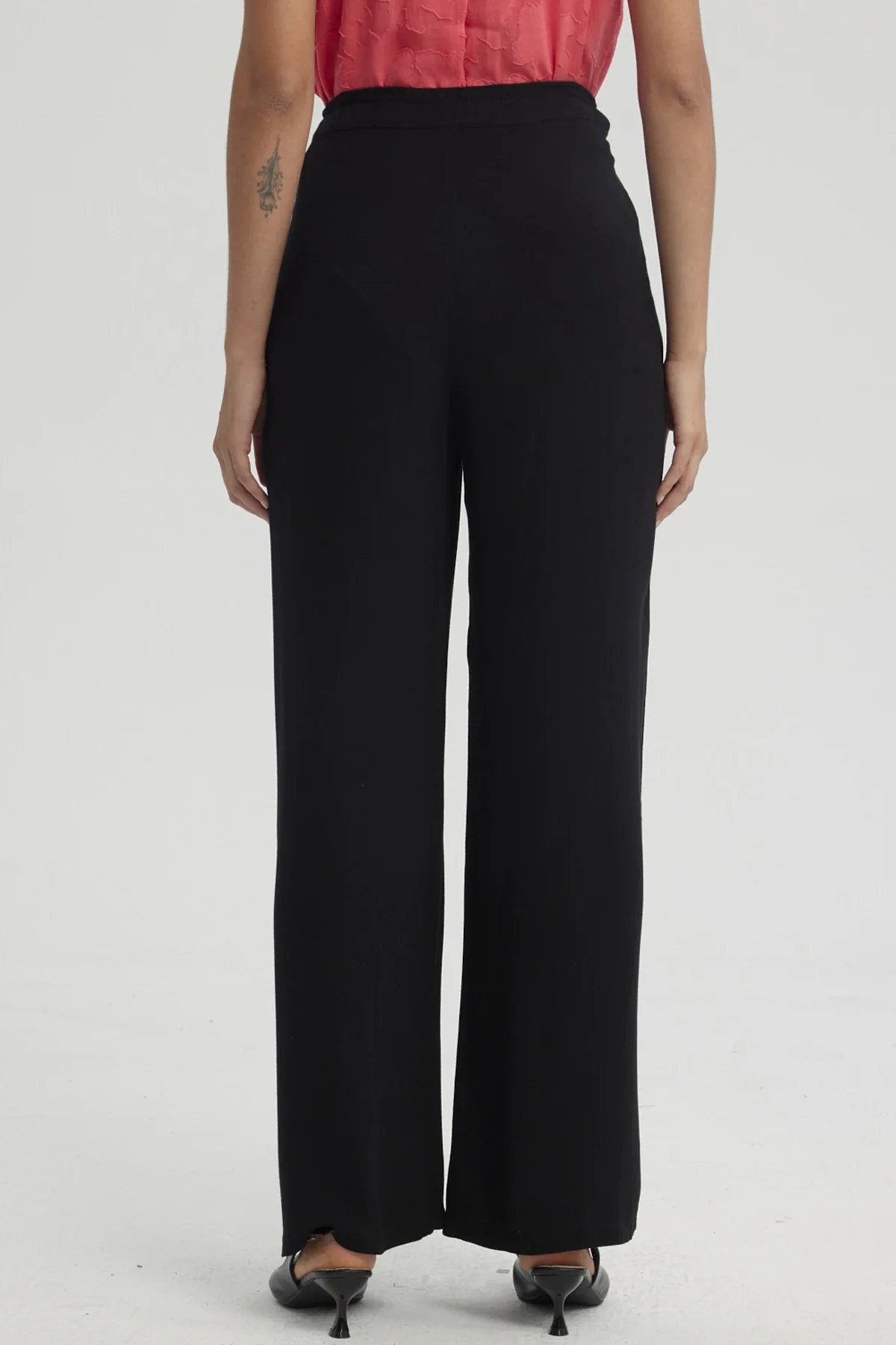 Pantalón Mujer Pretina Elasticada Negro - Image 3