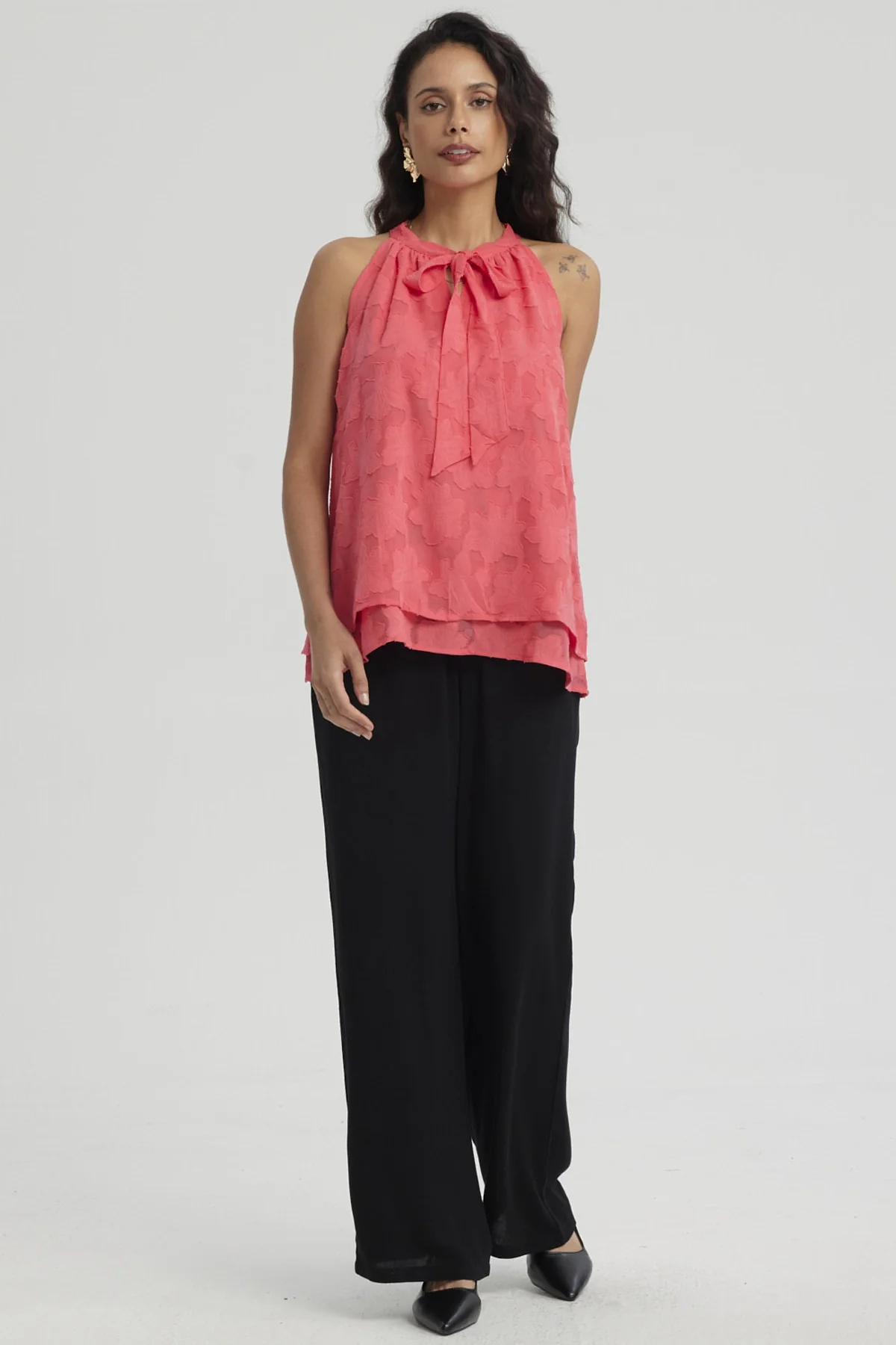 Pantalón Mujer Pretina Elasticada Negro - Image 4