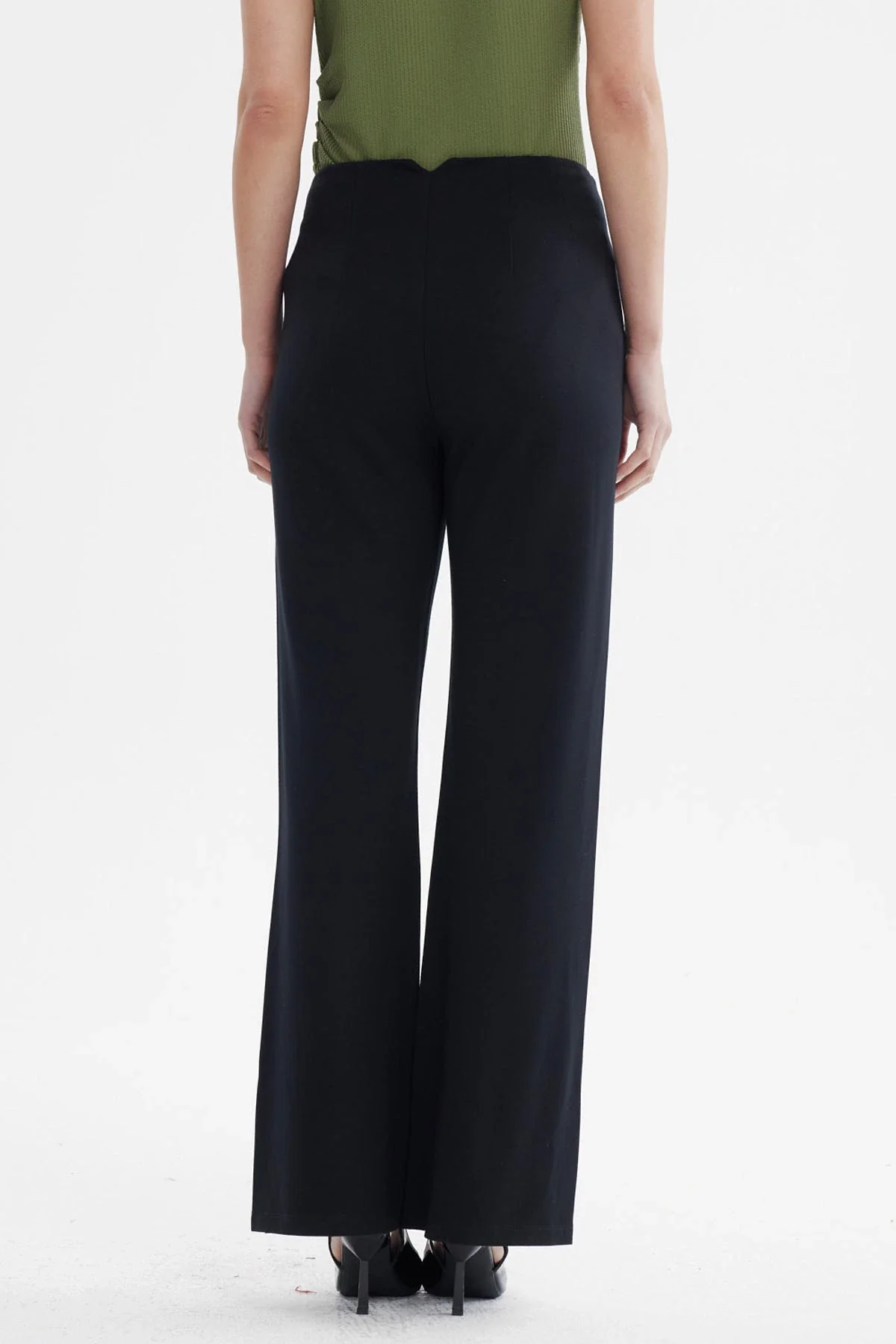 Pantalón Mujer Punto Roma Negro - Image 3