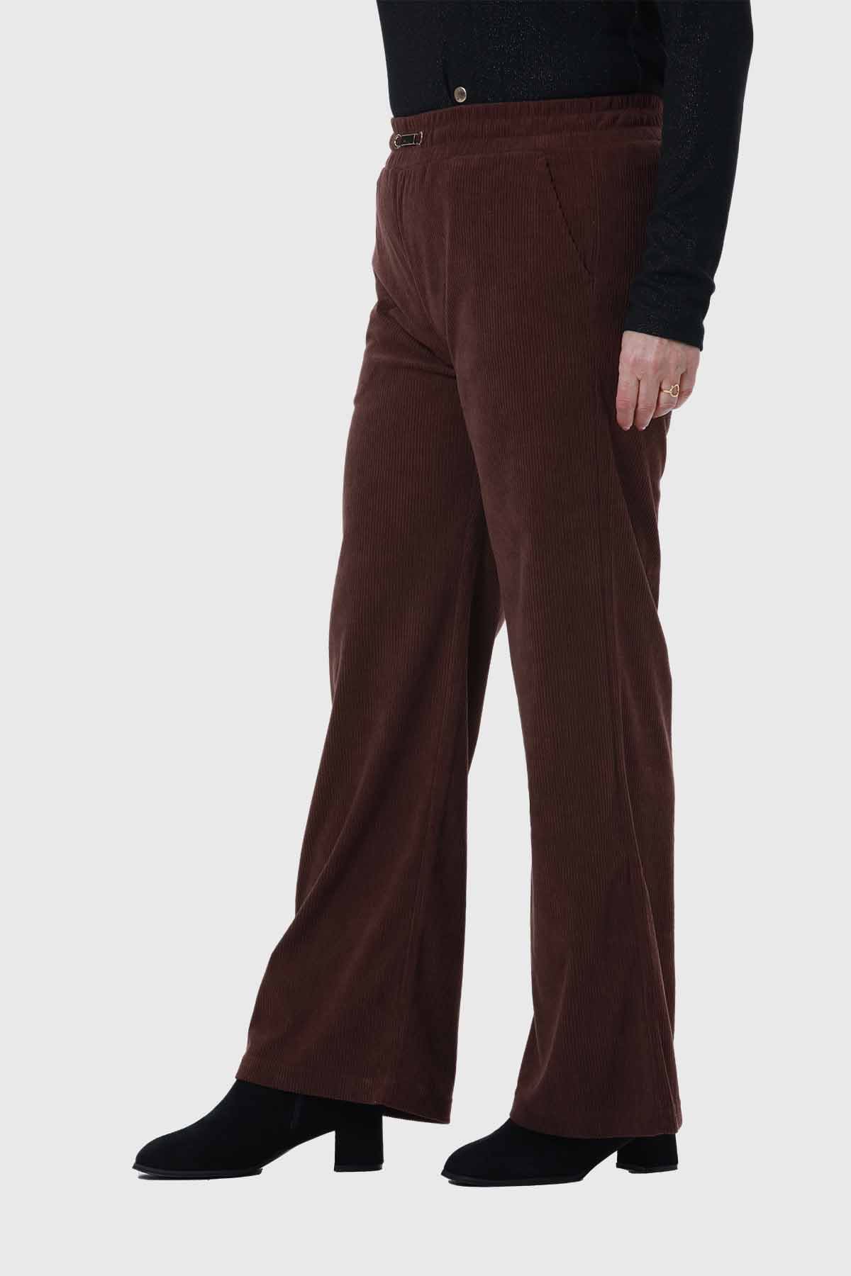 Pantalón Mujer Recto Café - Image 2