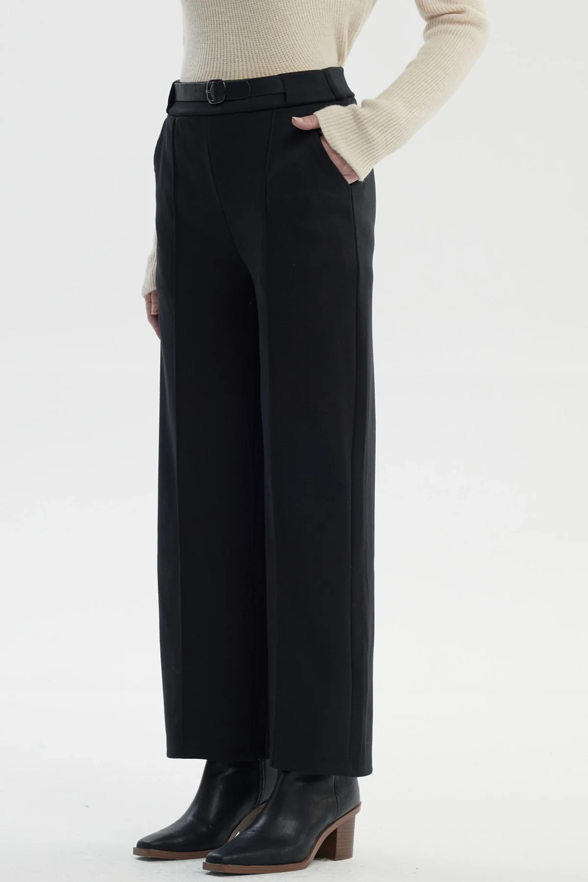 Pantalón Mujer Sastrero Cinturón Negro - Image 2