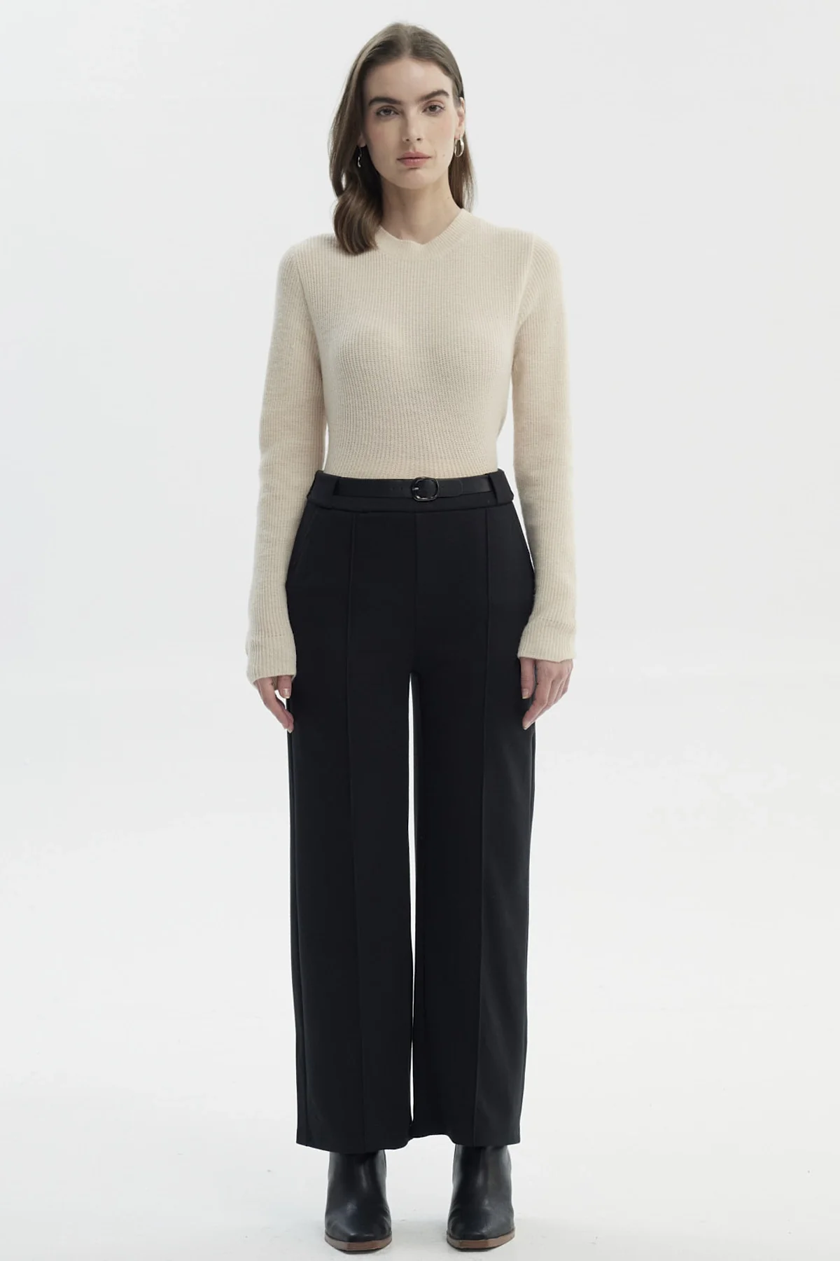 Pantalón Mujer Sastrero Cinturón Negro - Image 4