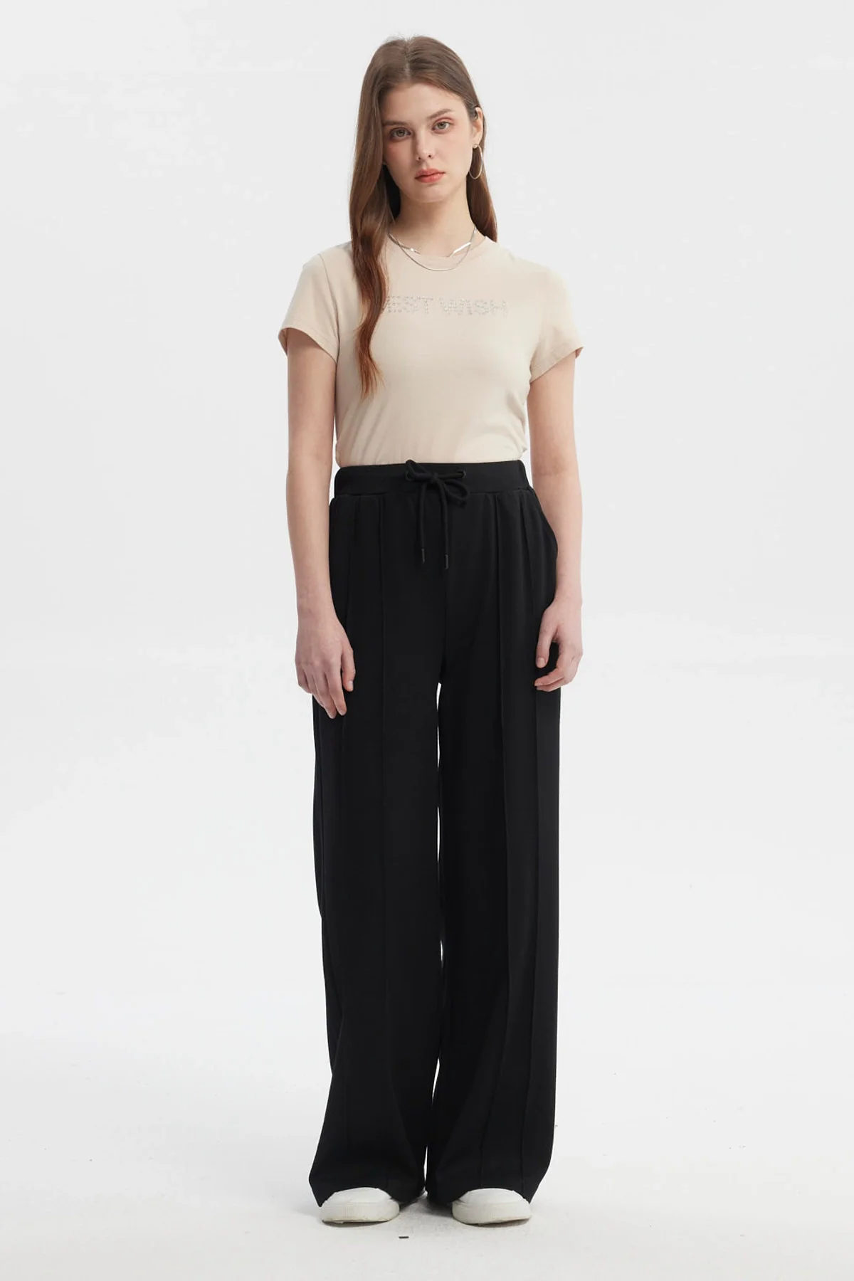 Pantalón Mujer Sastrero Pretina Cordón Negro - Image 4