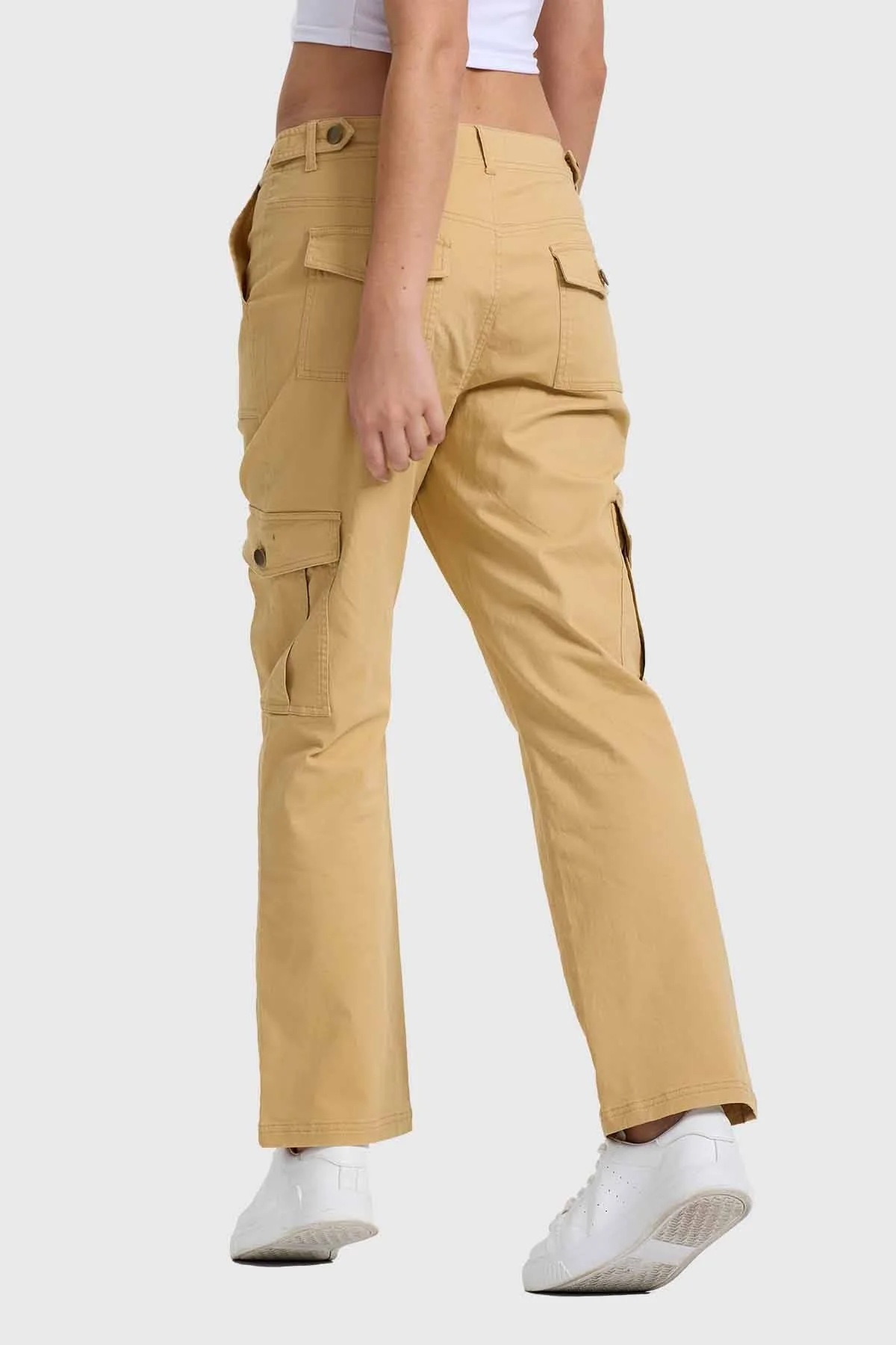 Pantalón Mujer Semi Recto Gabardina Caqui - Image 3