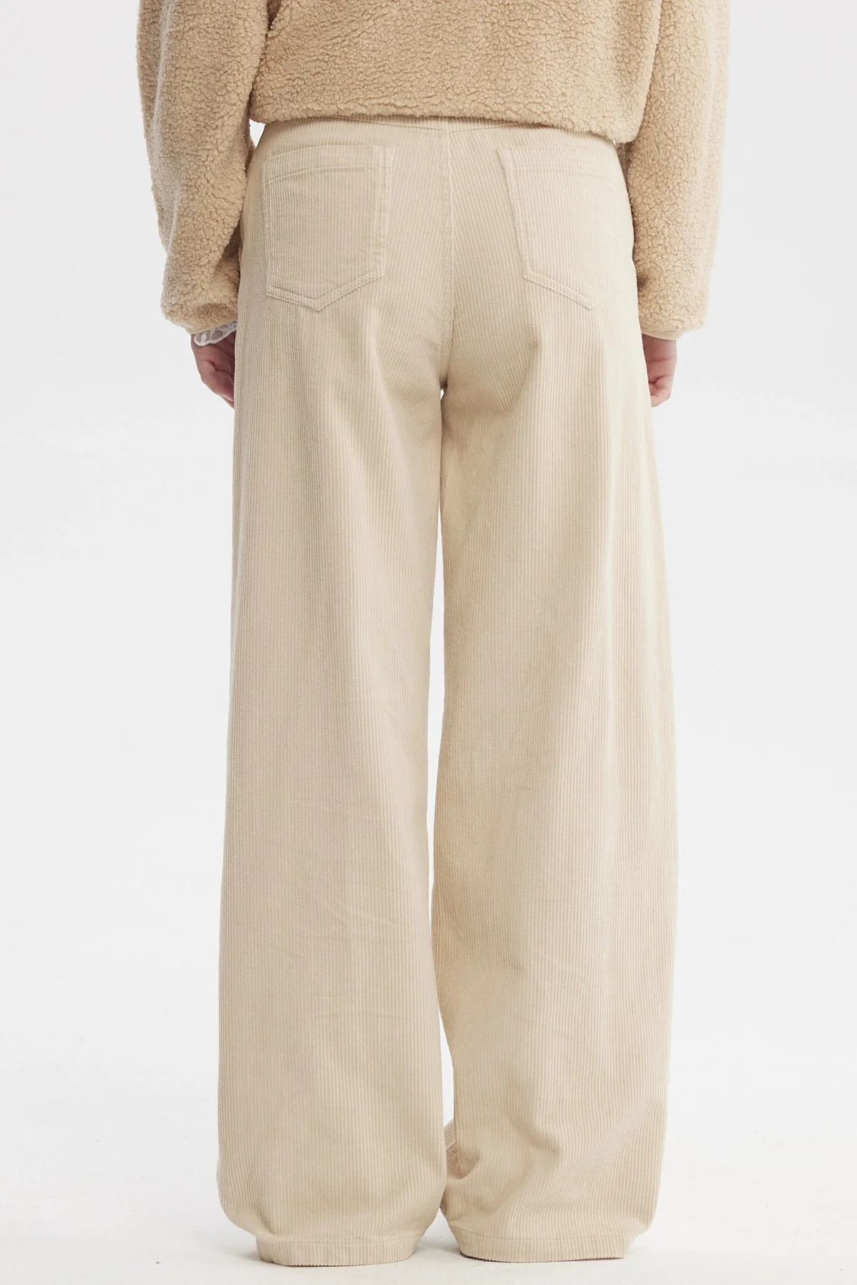 Pantalón Mujer Wide Leg Beige - Image 3