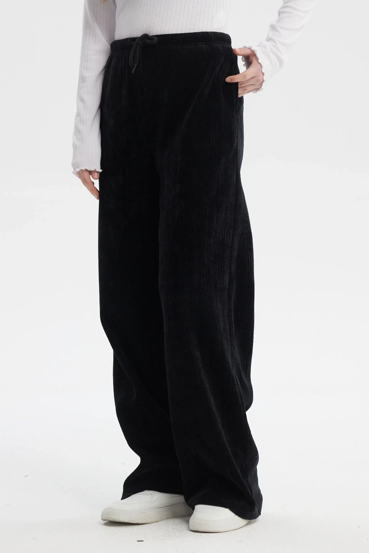 Pantalón Mujer Wide Leg Negro - Image 2