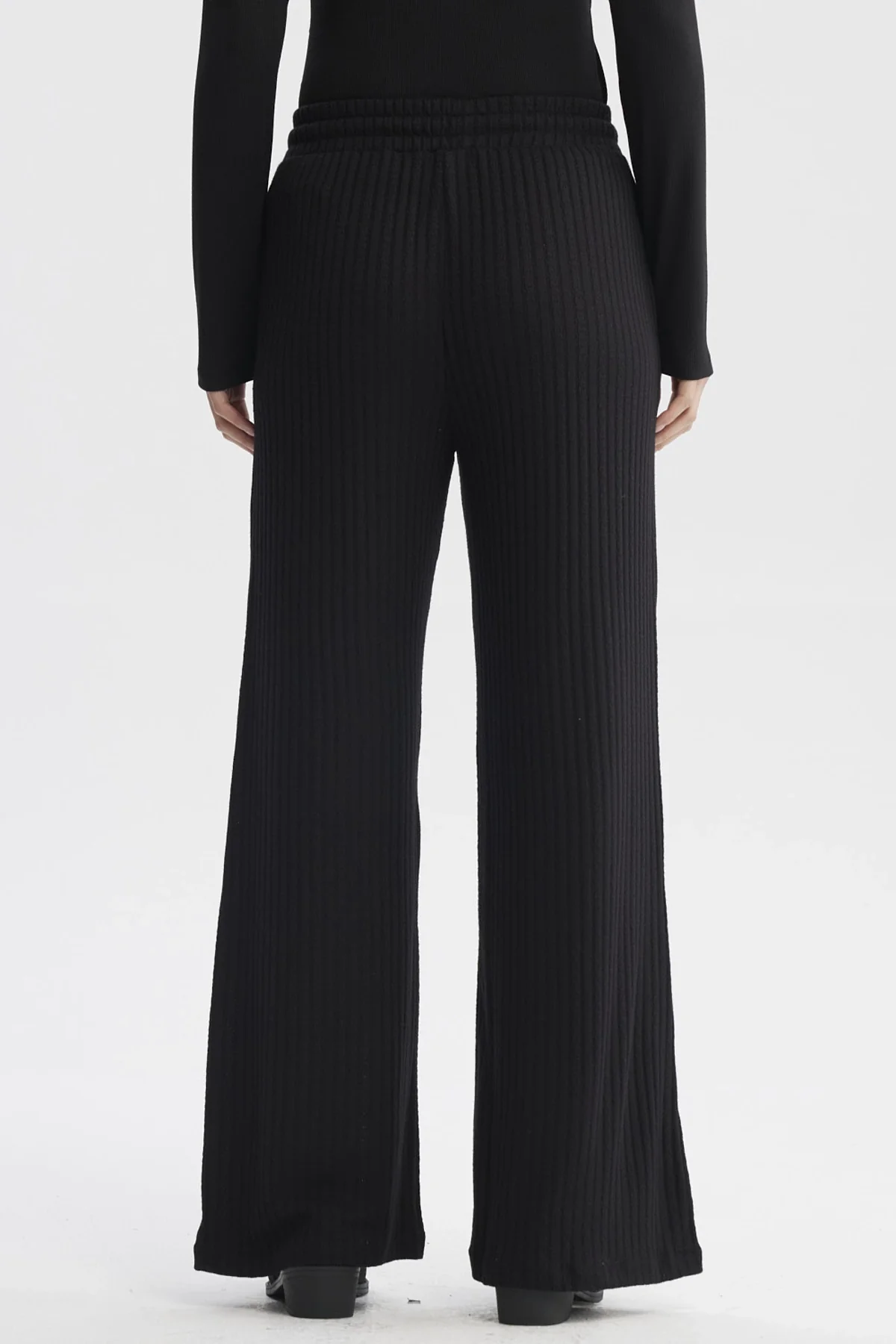 Pantalón Mujer Wide Leg Negro - Image 3