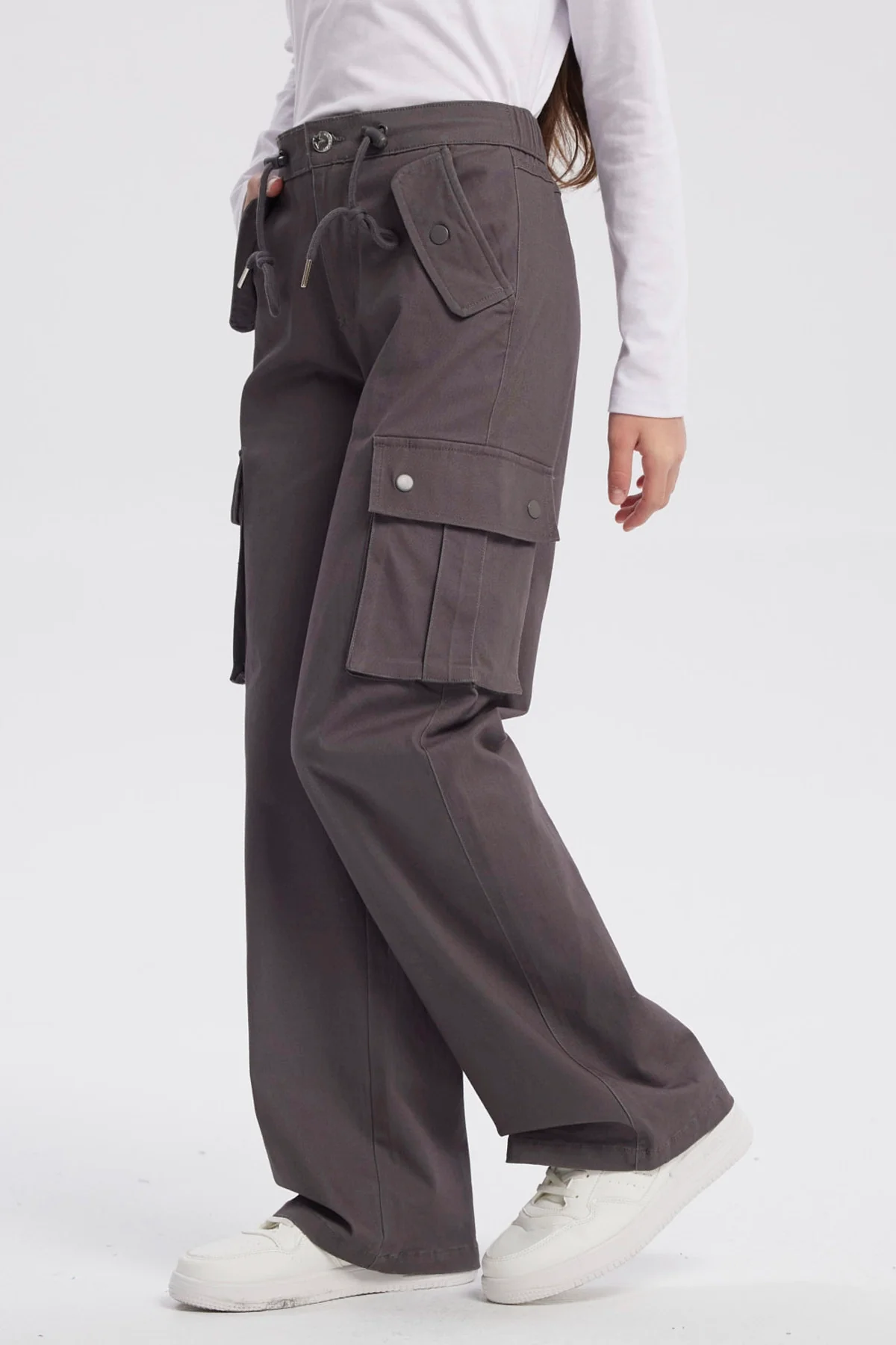 Pantalón Niña Cargo Cordón Marengo - Image 2