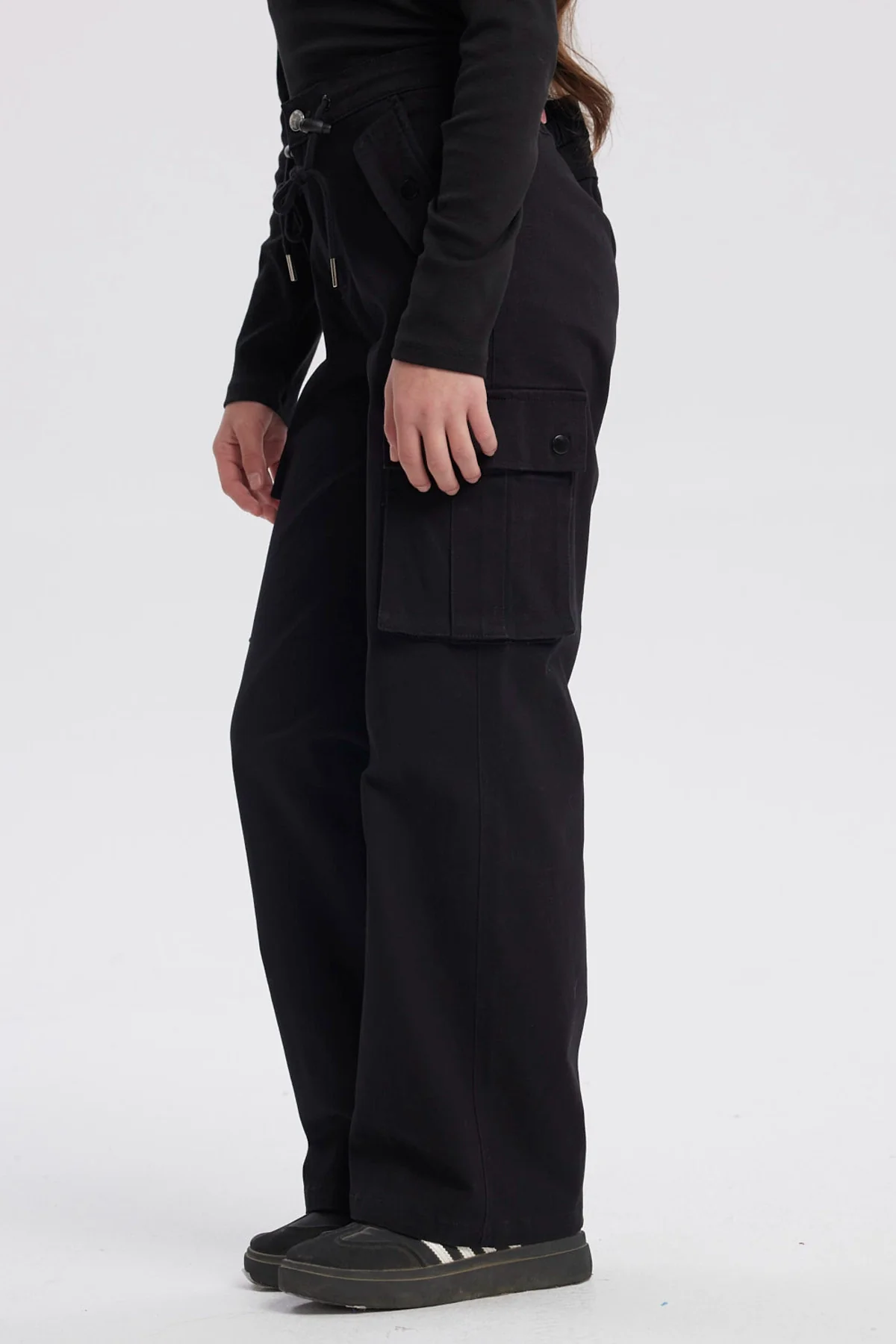 Pantalón Niña Cargo Cordón Negro - Image 2