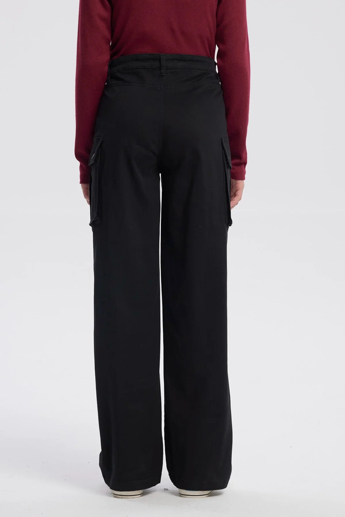 Pantalón Niña Wide Leg Negro - Image 3