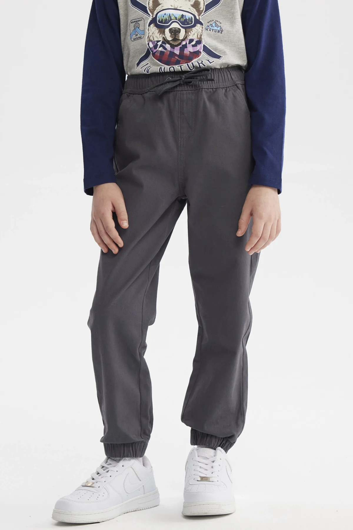 Pantalón Niño Básico Gris Oscuro