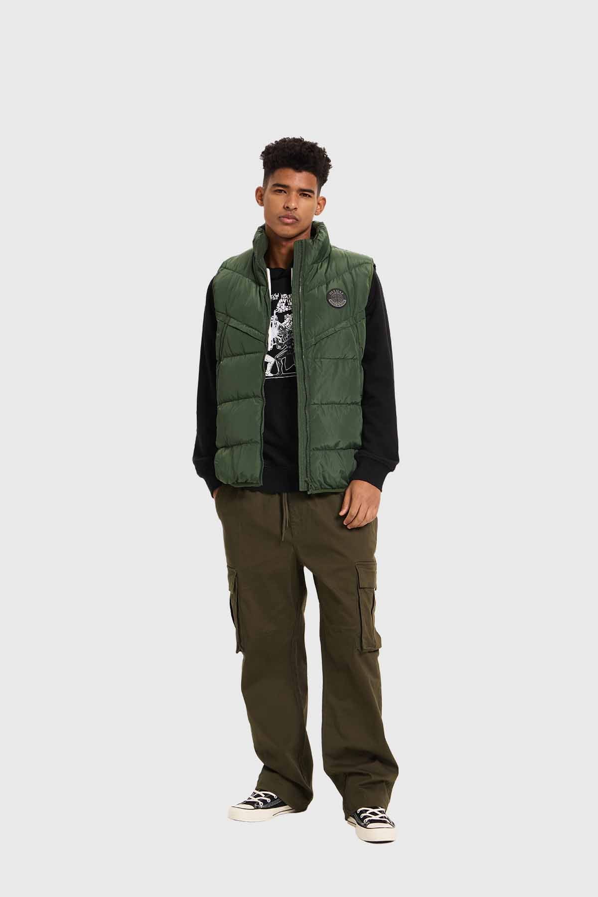 Parka Hombre Con Bolsillo Verde - Image 4
