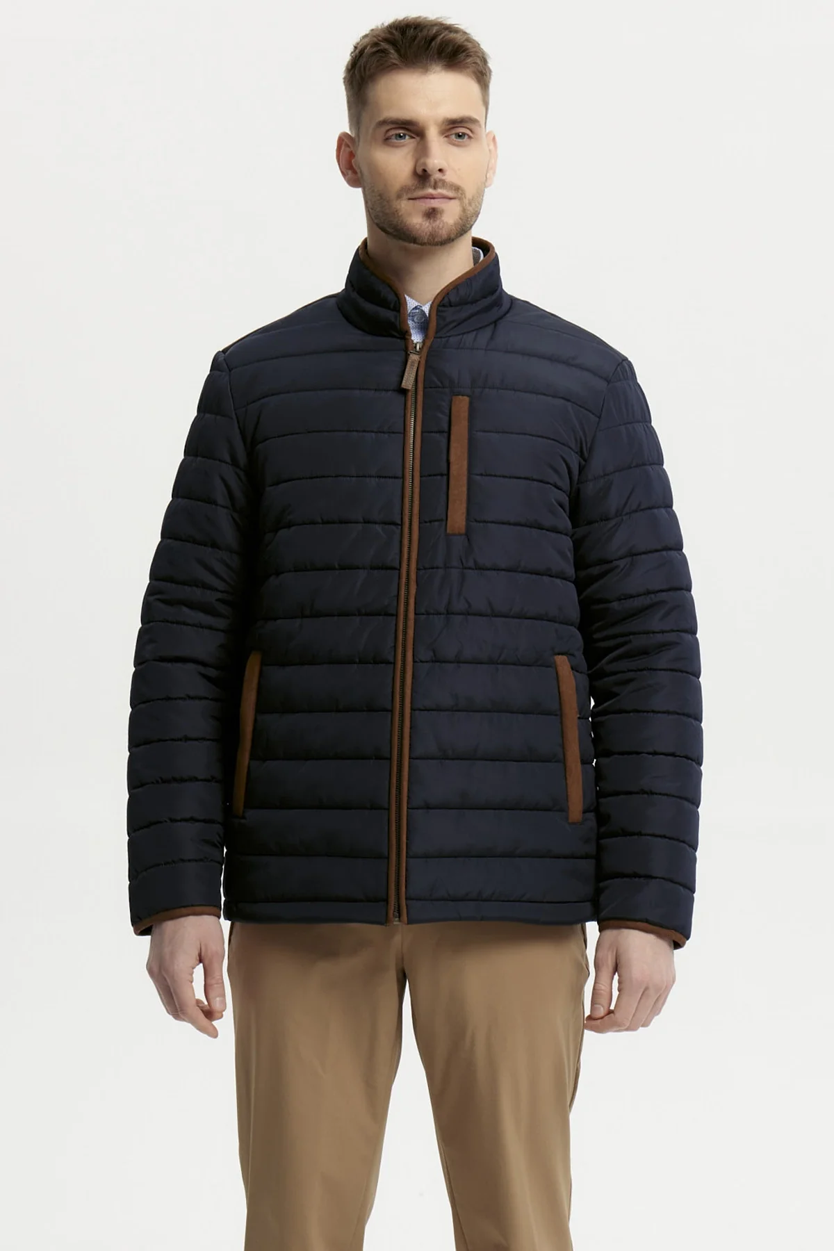 Parka Hombre Slim Azul Marino