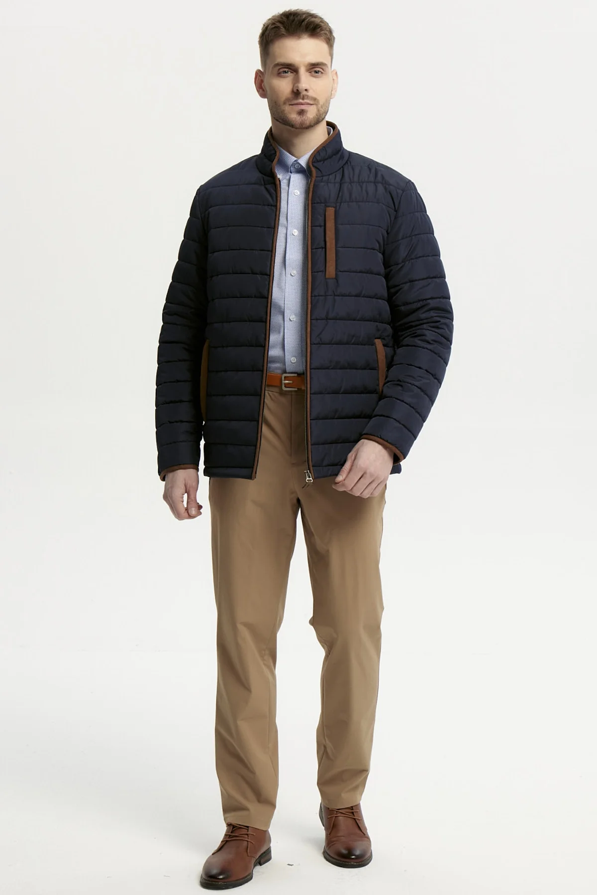 Parka Hombre Slim Azul Marino - Image 4