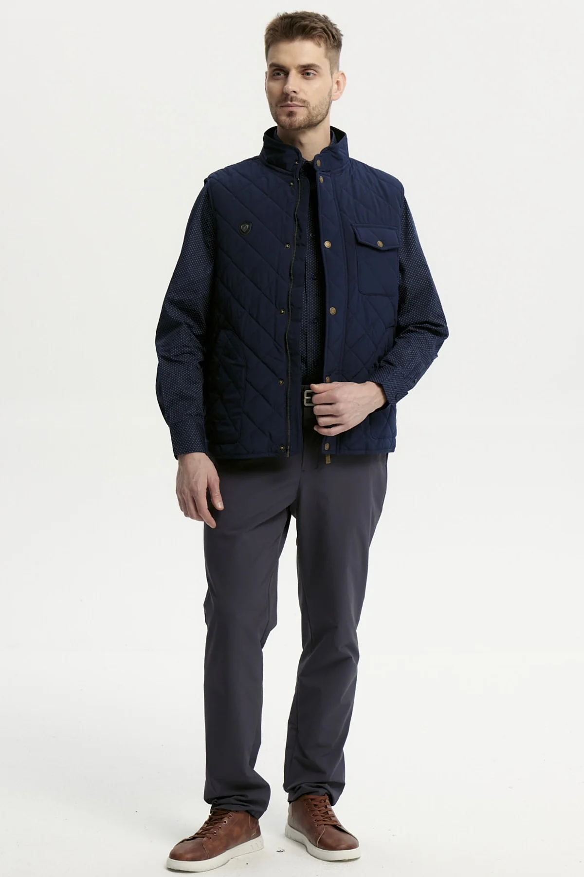 Parka Hombre Slim Azul Marino - Image 4
