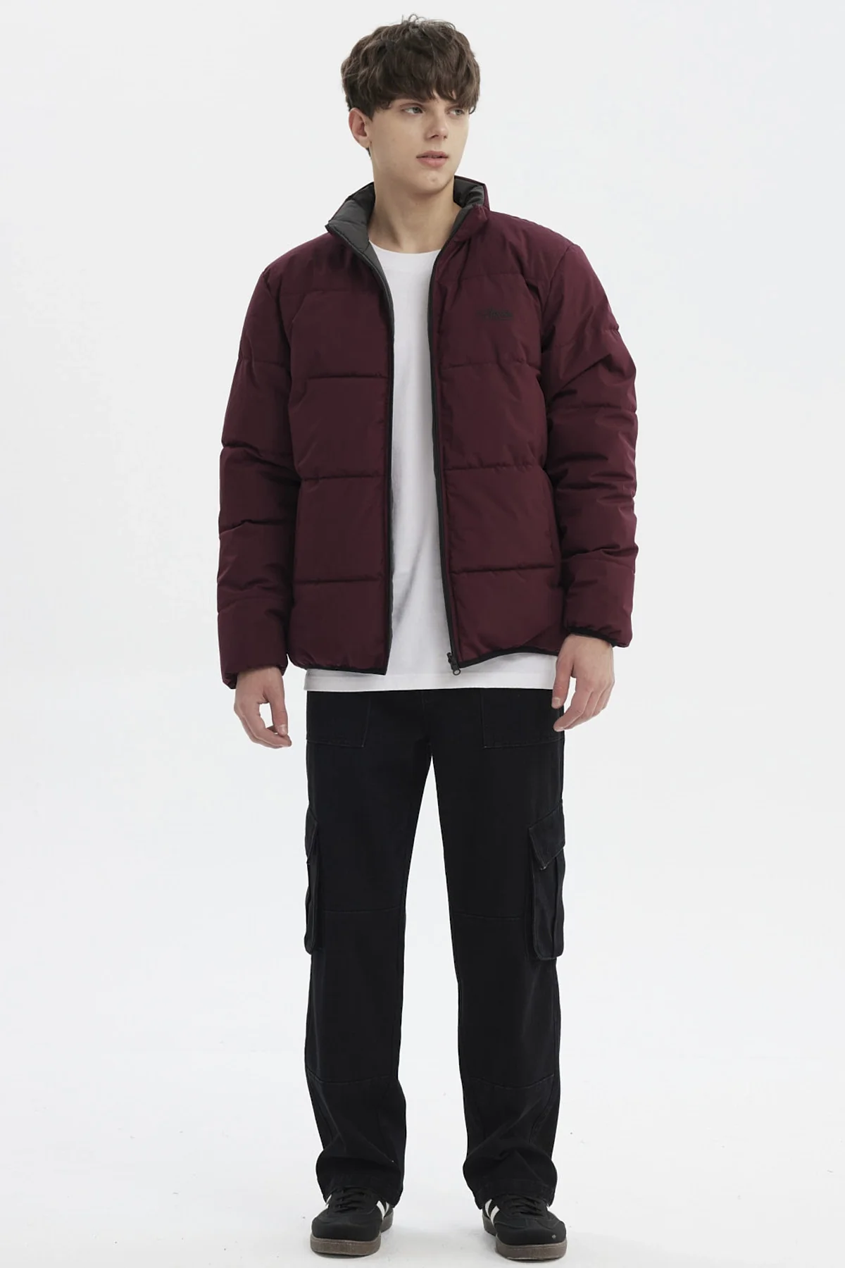 Parka Hombre Slim Reversible Burdeo - Image 4