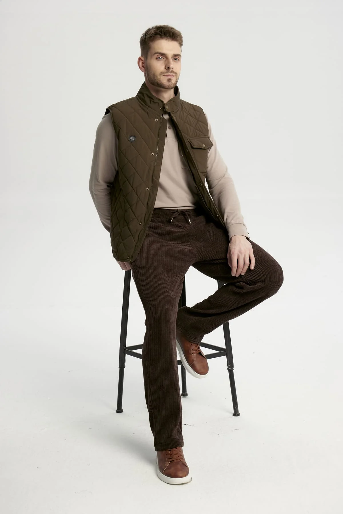 Parka Hombre Slim Verde Oliva - Image 2