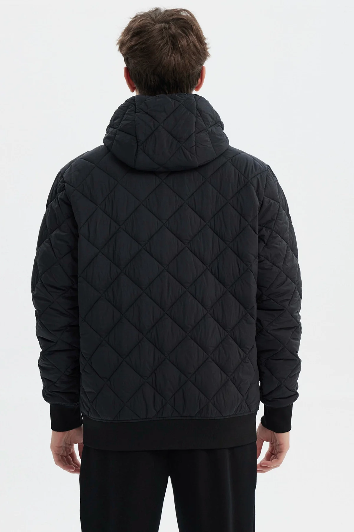 Parka Hombre Slim Negro - Image 3