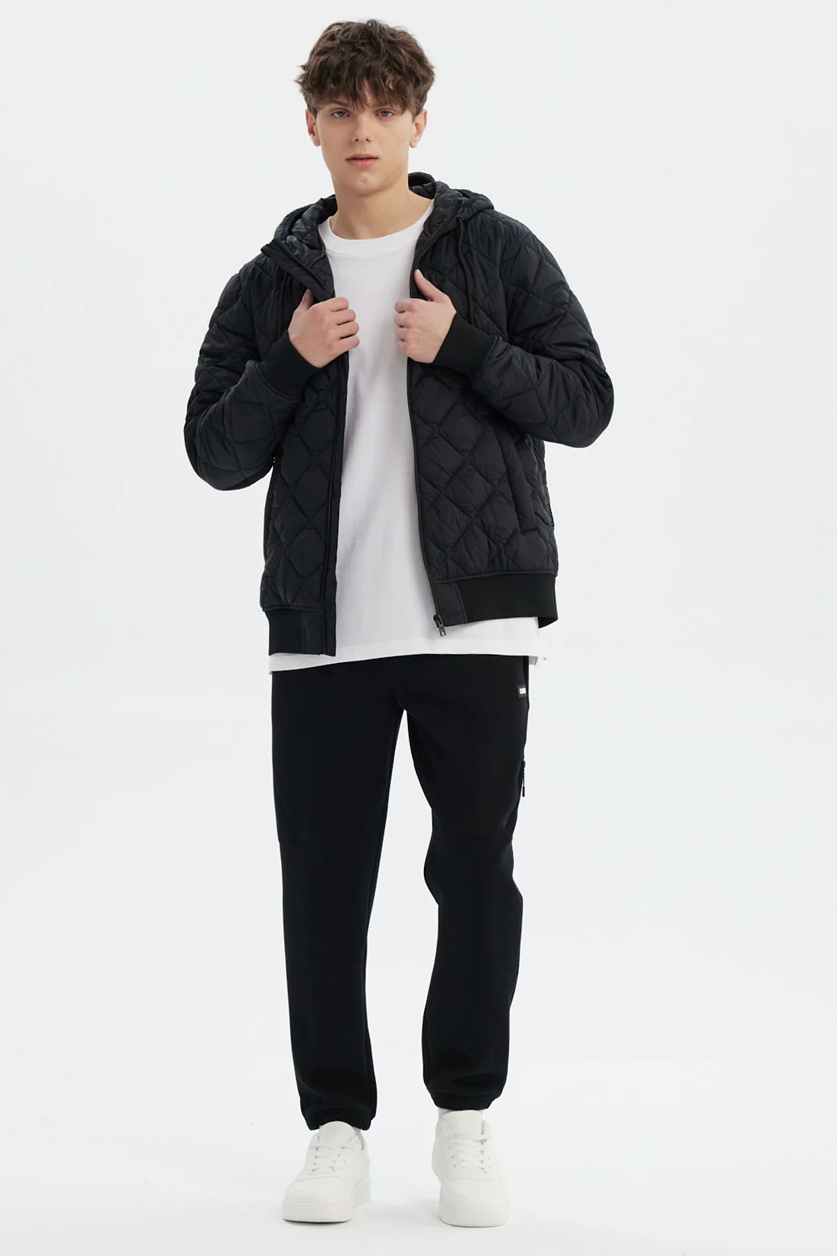 Parka Hombre Slim Negro - Image 4