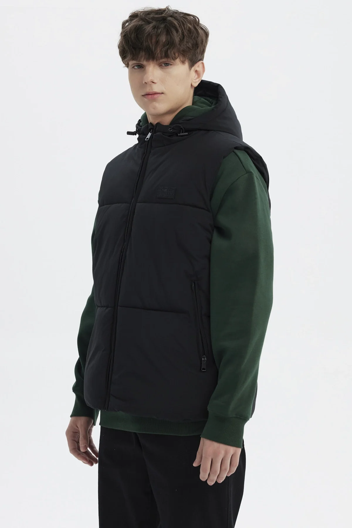 Parka Hombre Slim Negro - Image 2