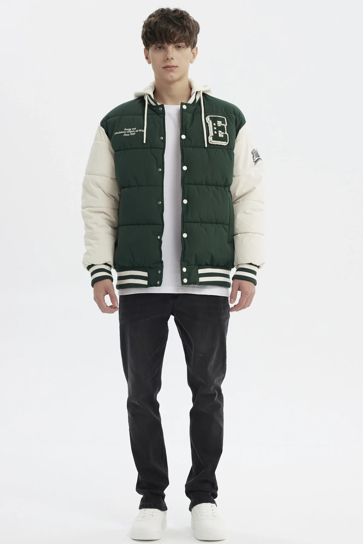 Parka Hombre Slim Verde - Image 4