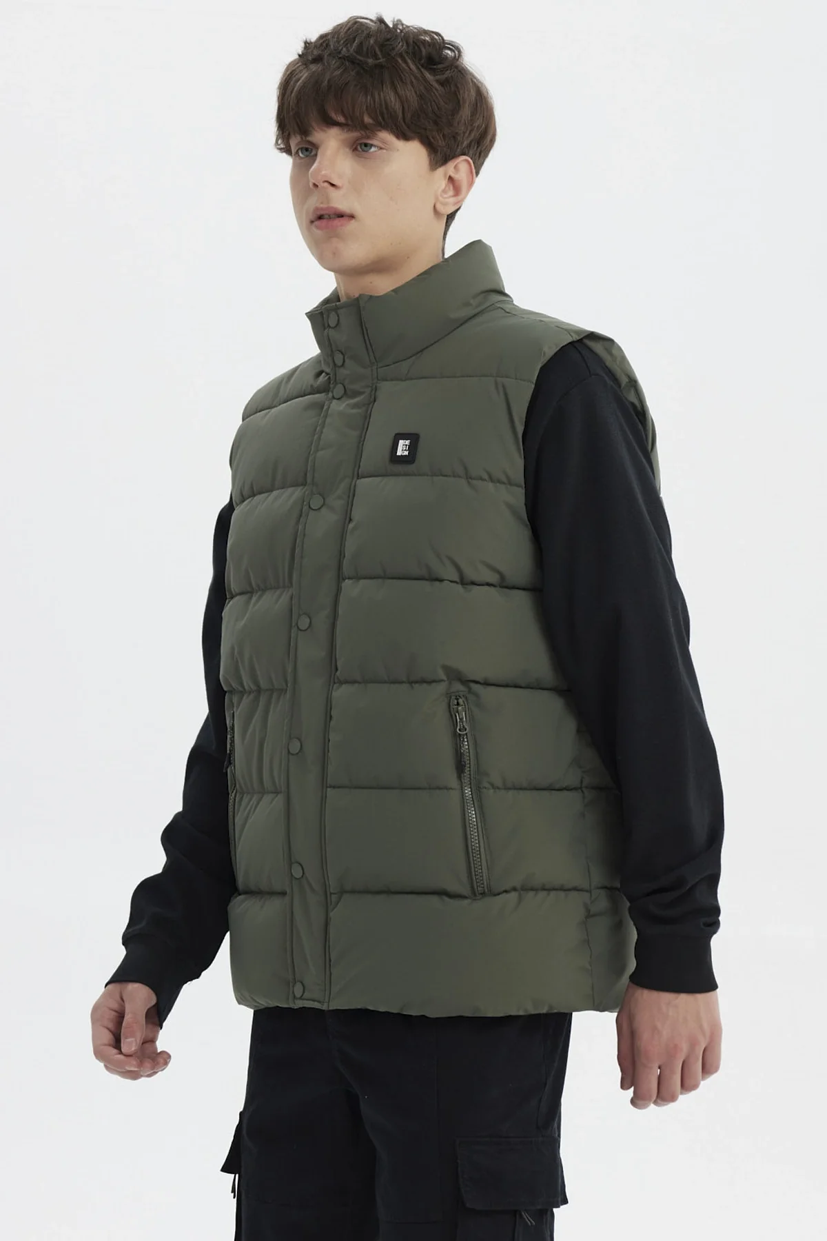 Parka Hombre Slim Verde Militar - Image 2