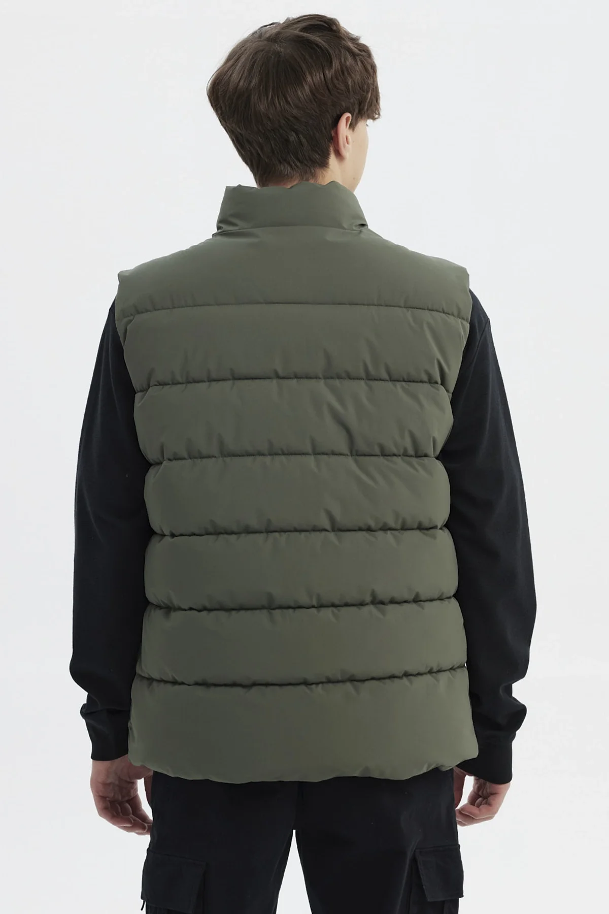 Parka Hombre Slim Verde Militar - Image 3