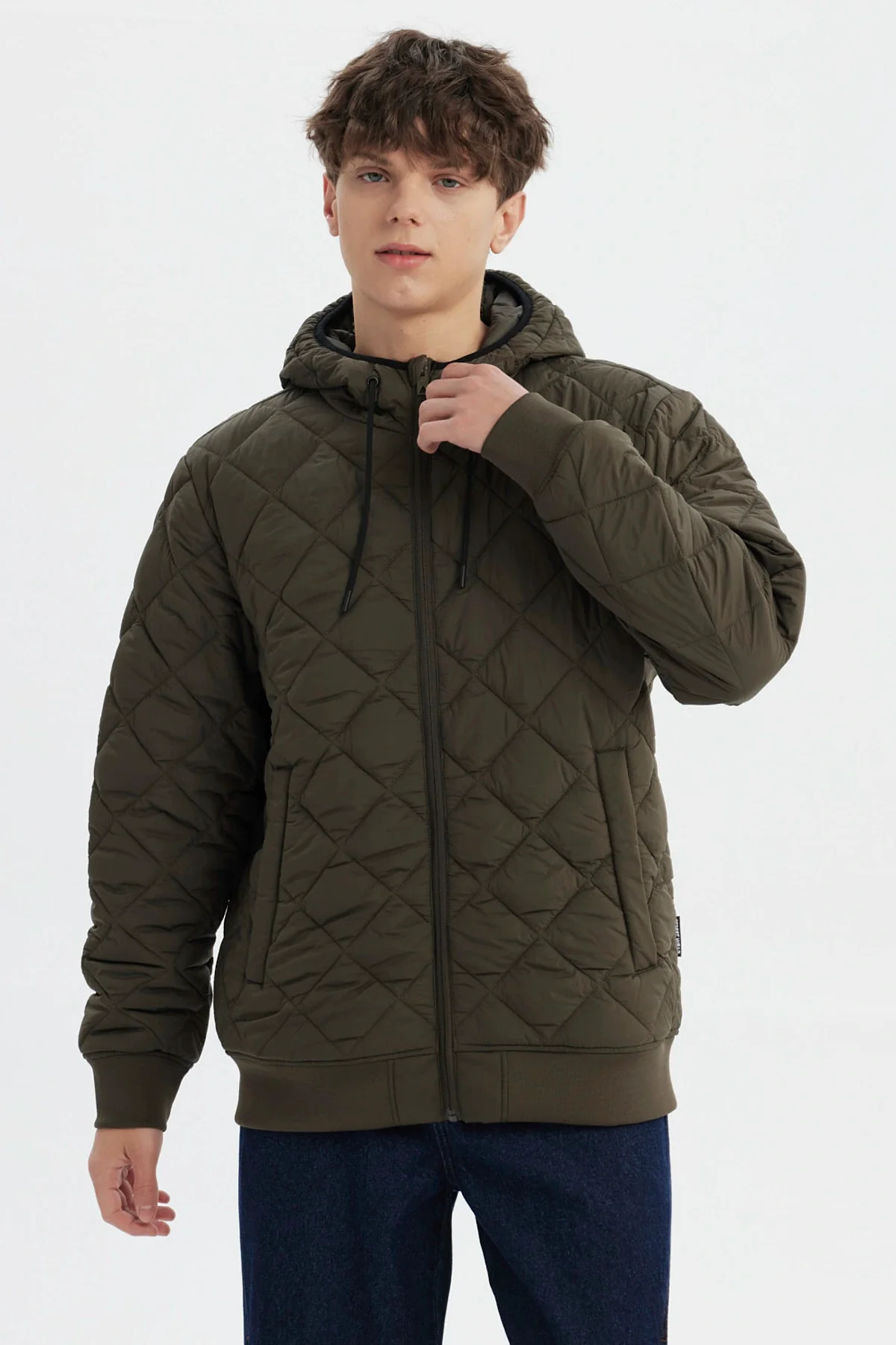 Parka Hombre Slim Verde Militar