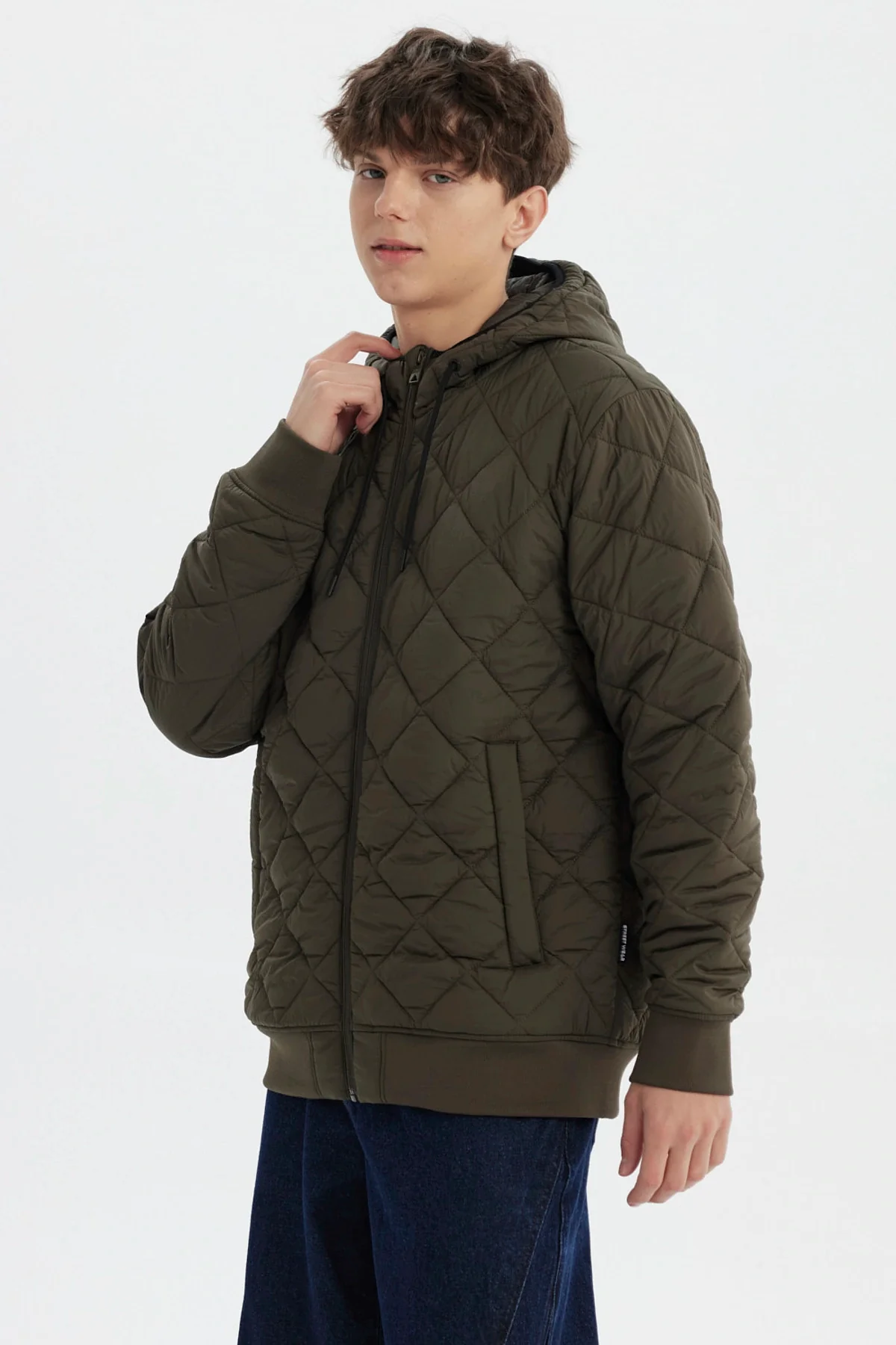 Parka Hombre Slim Verde Militar - Image 2