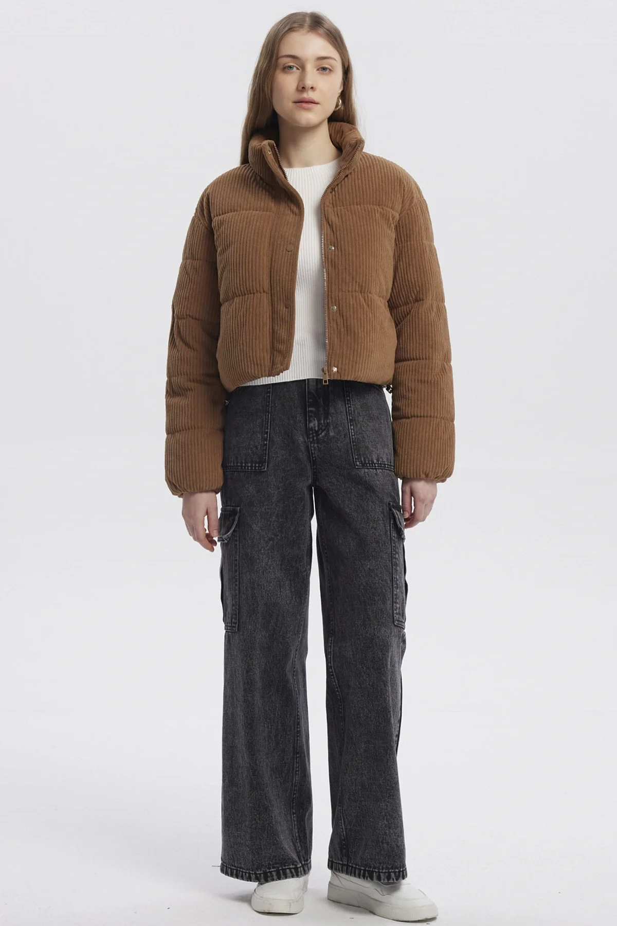 Parka Mujer Calce Largo Camel Oscuro - Image 4