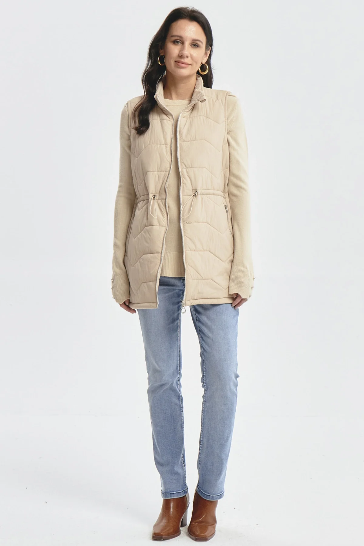 Parka Mujer Lisa Beige - Image 4