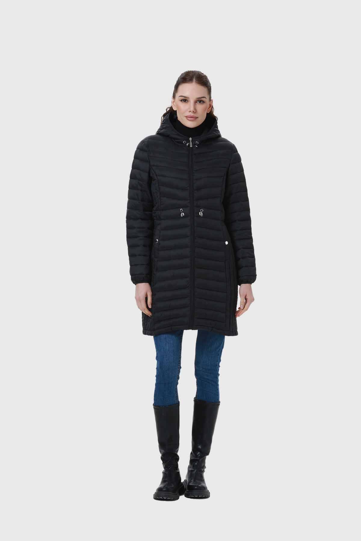 Parka Mujer Modelo Largo Negro - Image 4