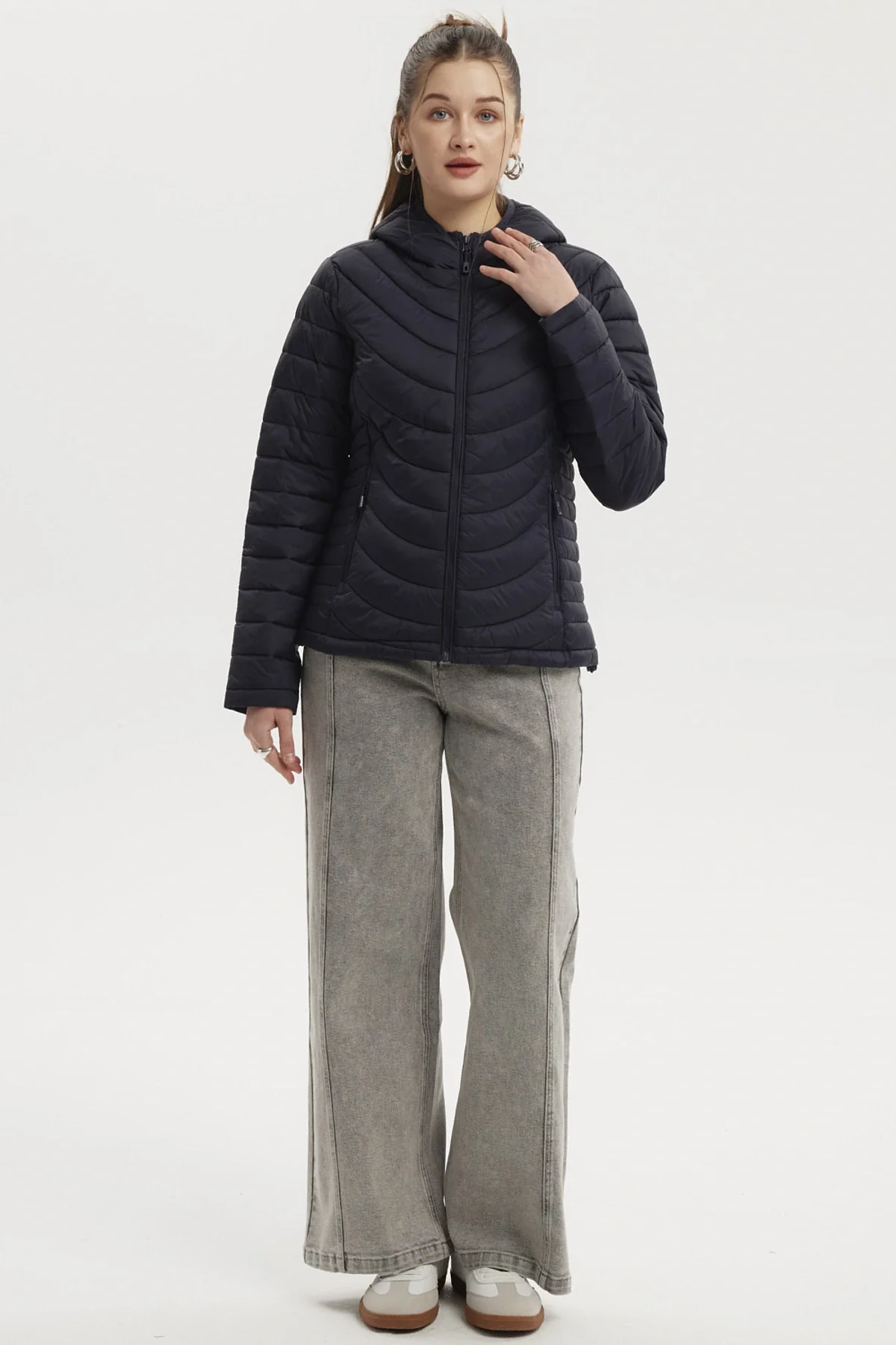 Parka Mujer Mujer Juvenil Azul Marino - Image 4