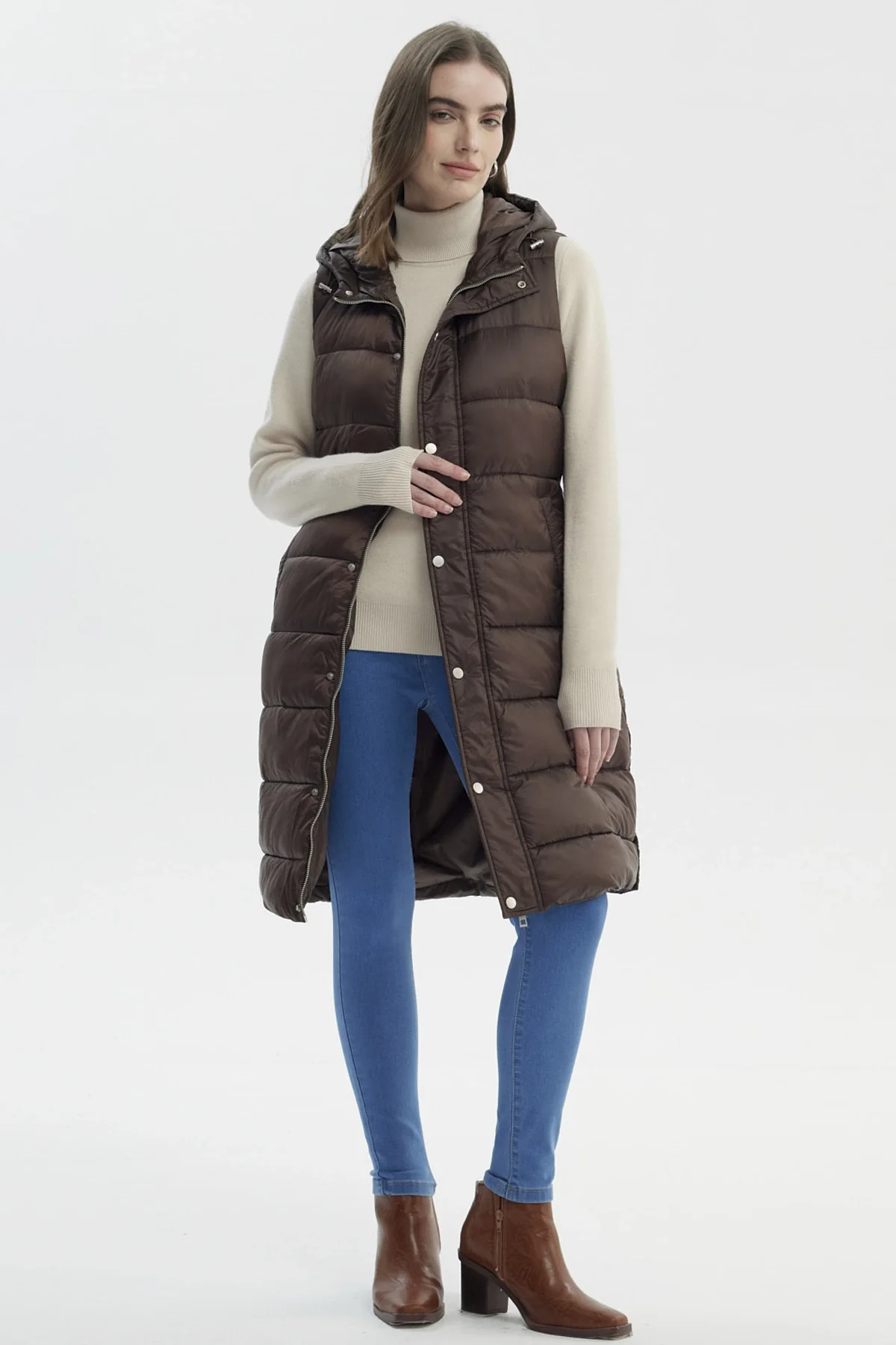 Parka Mujer Slim Chocolate - Image 4