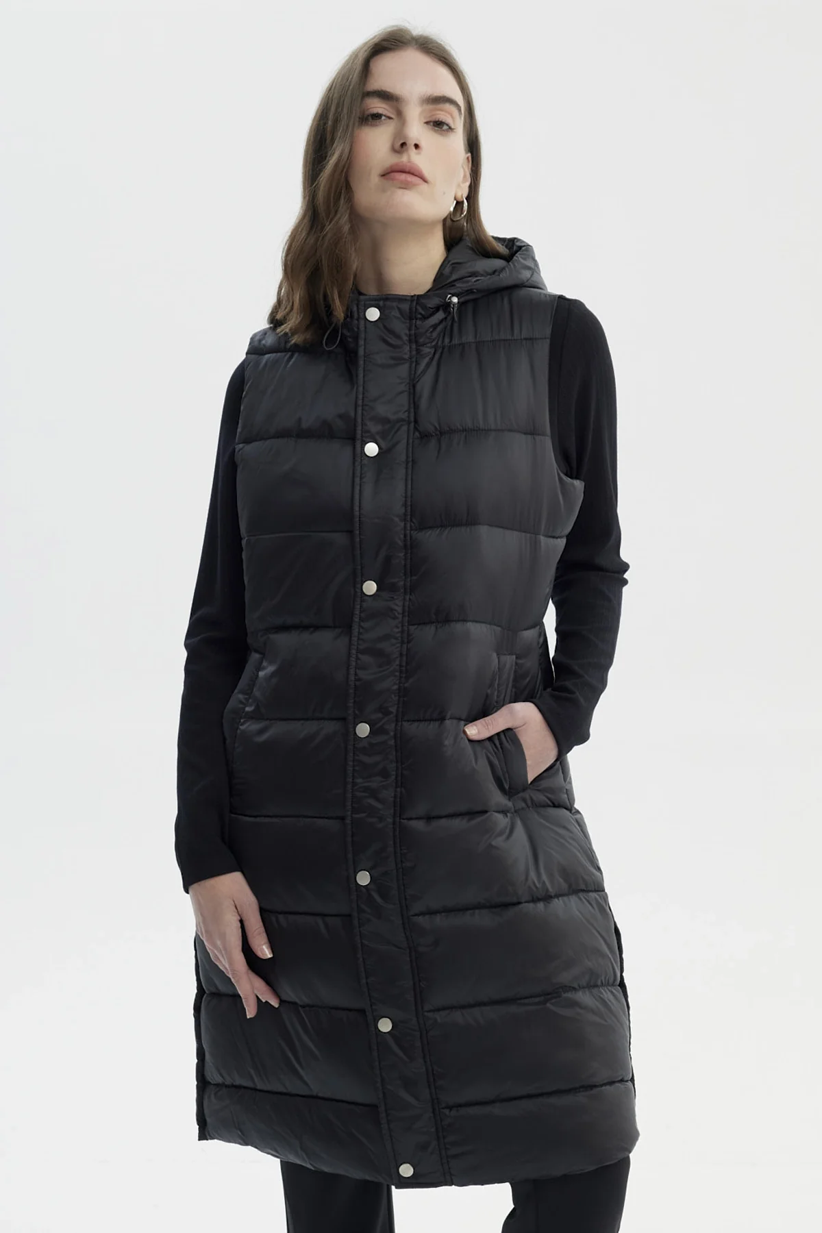Parka Mujer Slim Negro