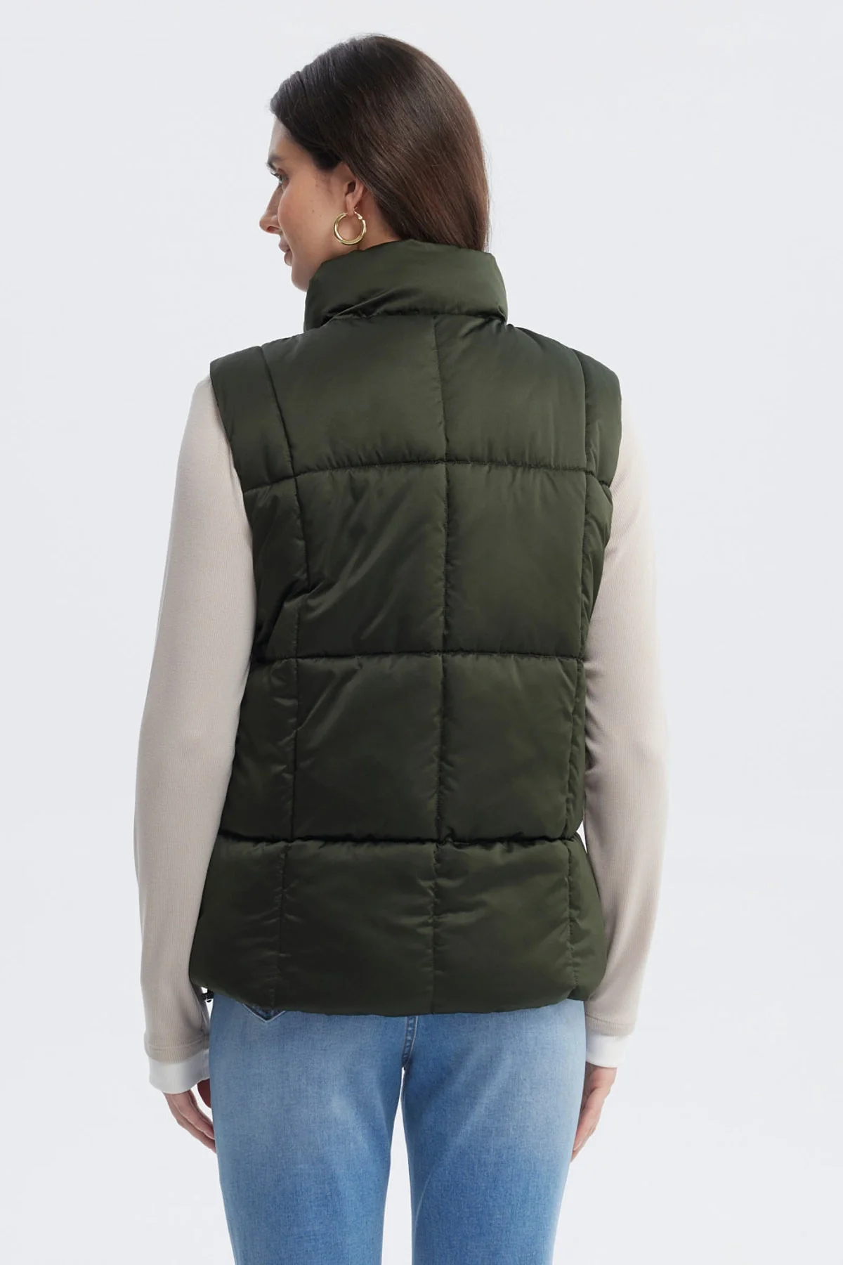 Parka Mujer Slim Verde Musgo - Image 3