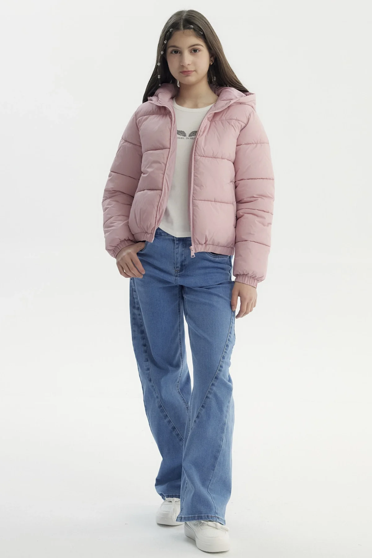 Parka Niña Básica Teen Rosado - Image 4