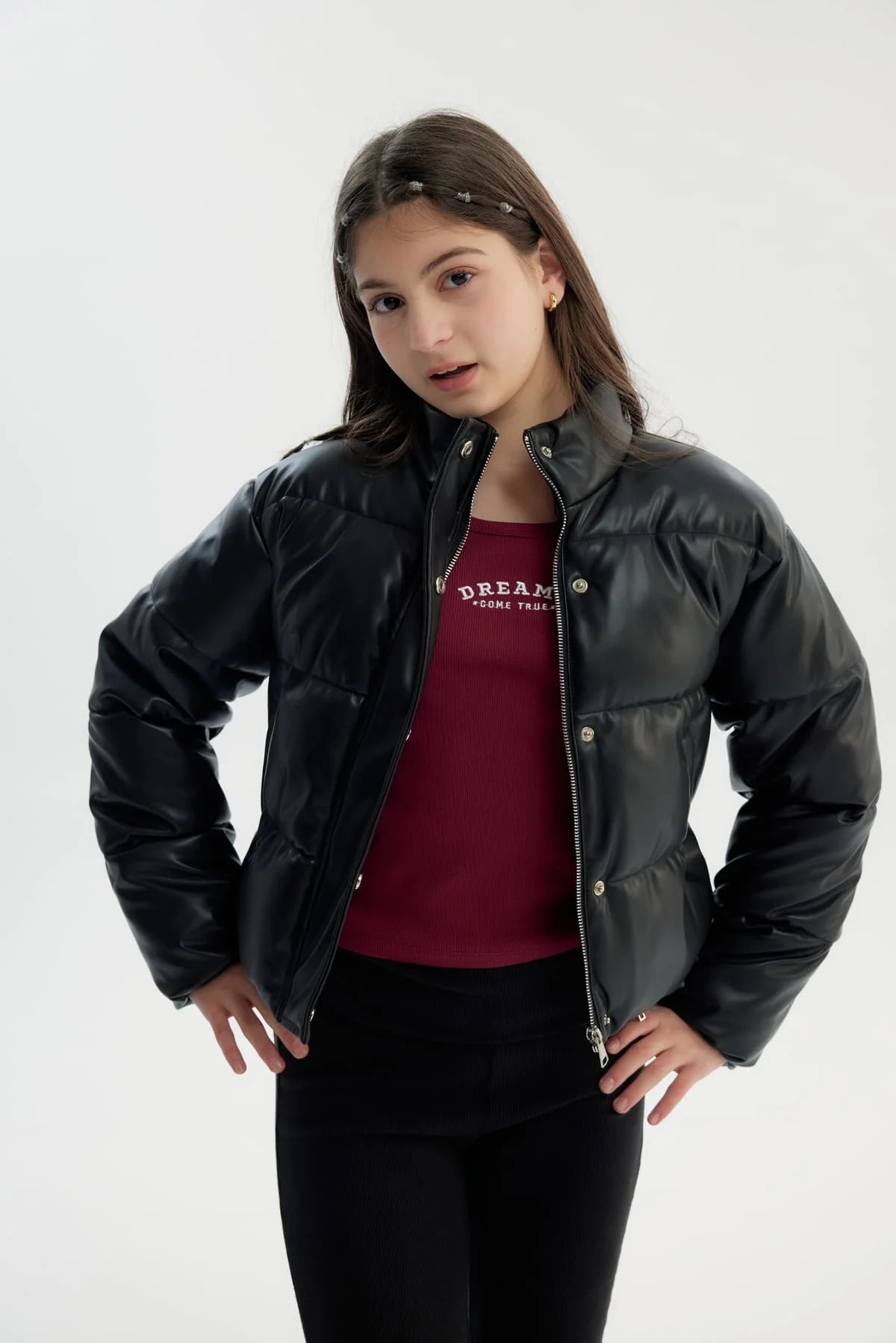 Parka Niña Clásica Negro - Image 3